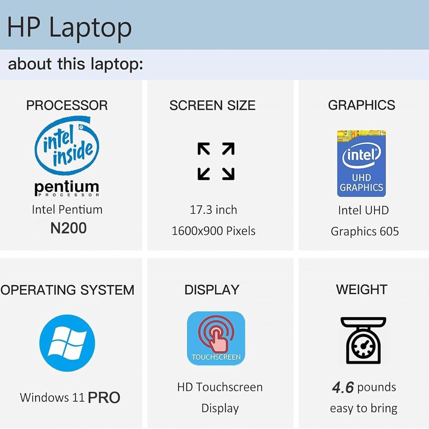 HP Laptop 17.3″ HD+ Intel N200 Up to 32GB RAM& 2TB SSD Win11 Pro+OFFICE Lavender