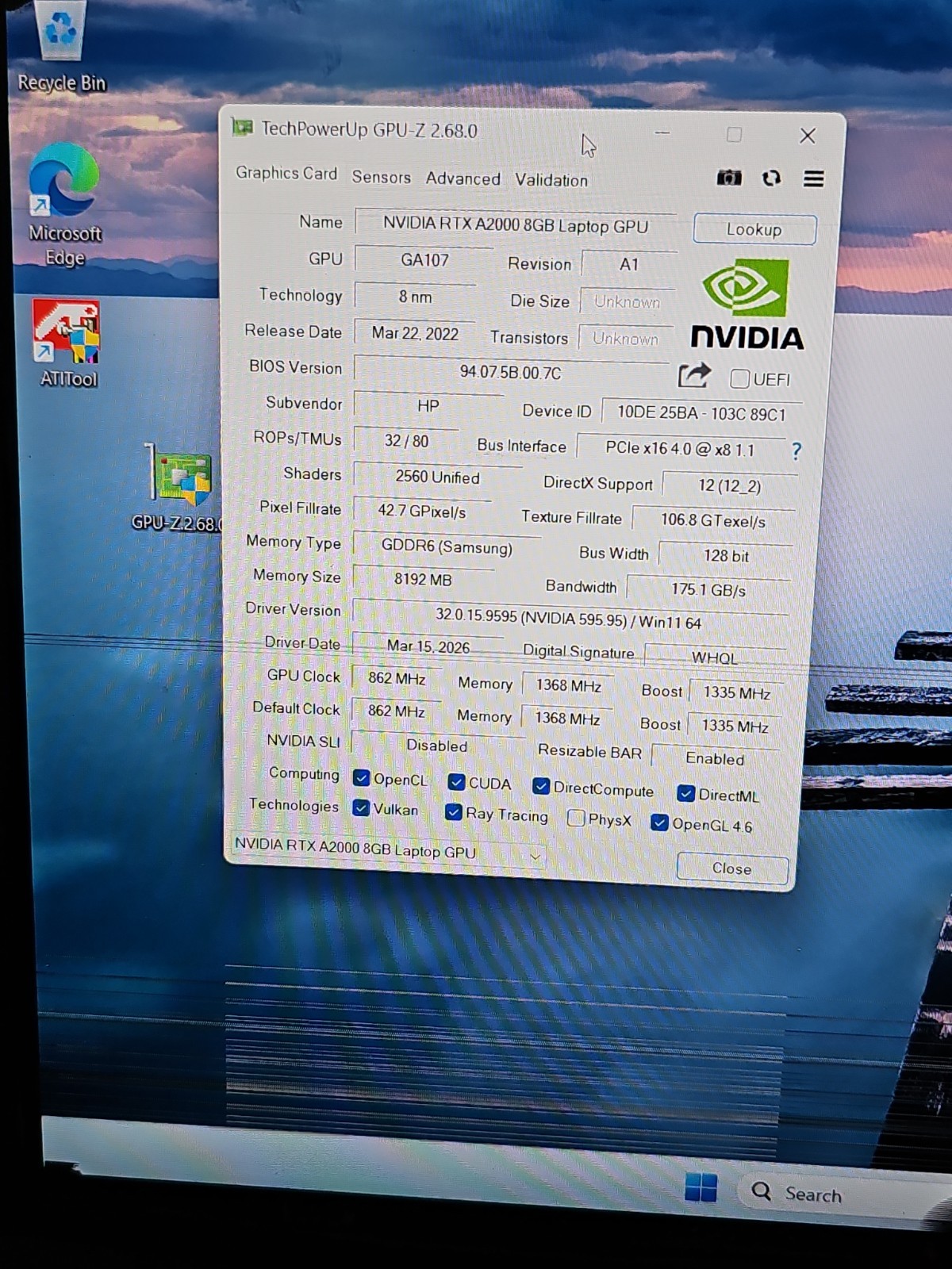HP Zbook Power G9 i7-12800H@2.4GHz NO RAM 128 GB SSD RTX A2000 8GB – READ!