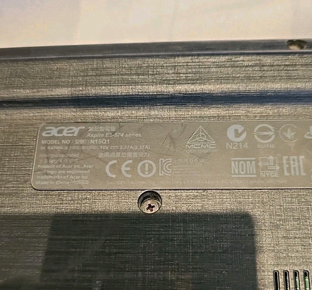 For parts or repair Acer Aspire E5-574 Laptop 15″ WON’T start