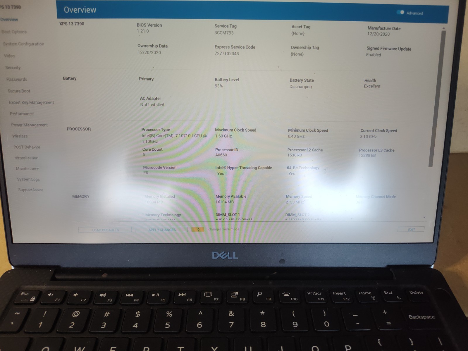 Dell XPS 13 7390 13.3″, i7-10710U – 16GB DDR4 256GB SSD