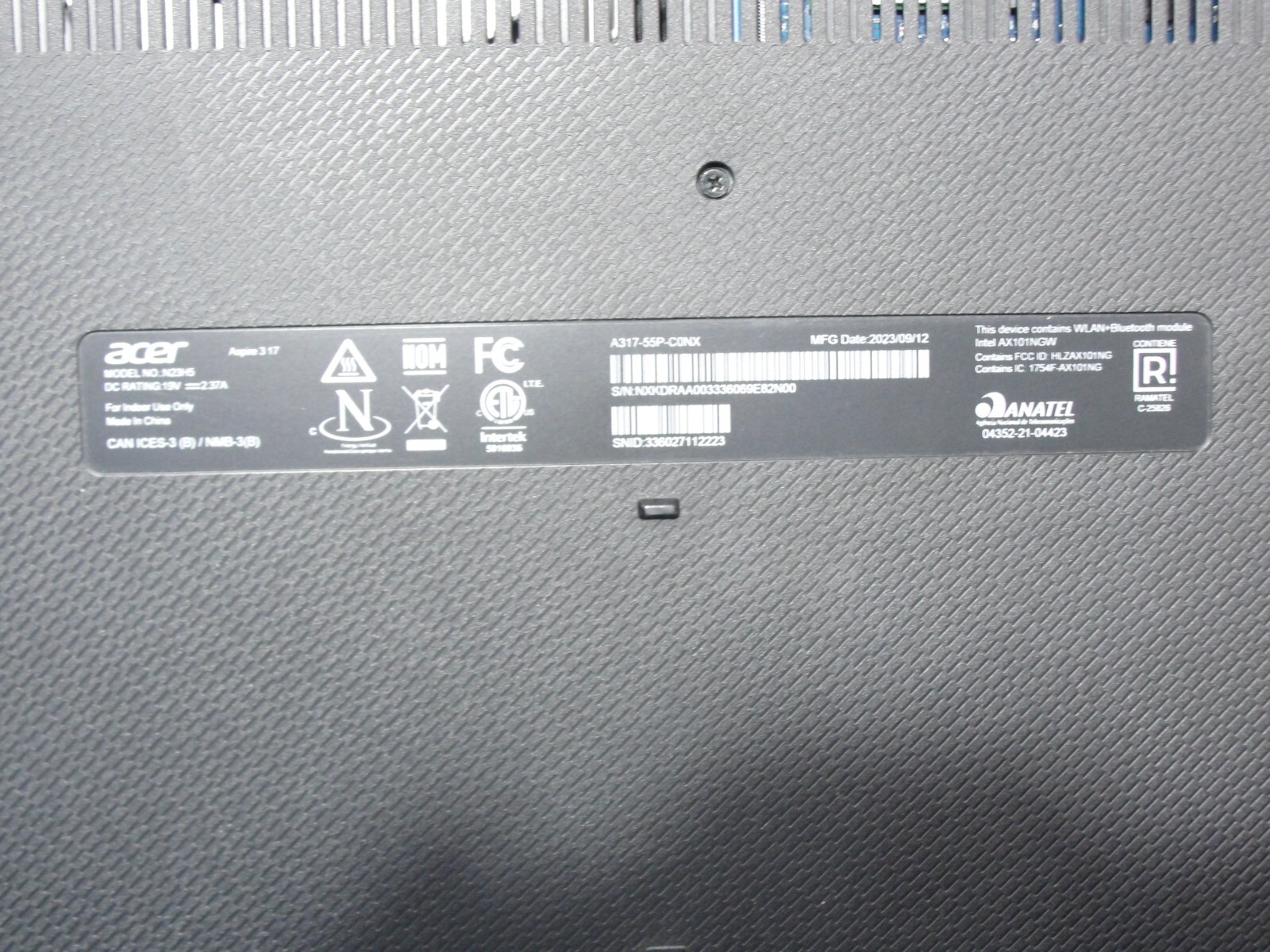 Acer Aspire A317-55-Conx 17.3″FHD laptop Intel N100 0.8Ghz 8GB 128GB SSD 98tt