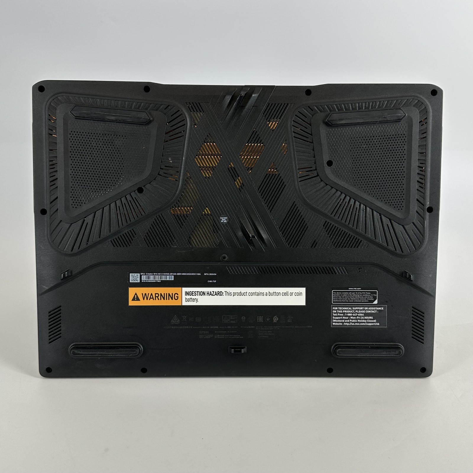 MSI Creator M16 HX 240Hz QHD+ 2.2 GHz i9-14900HX 32GB 2TB SSD RTX 4070 Good