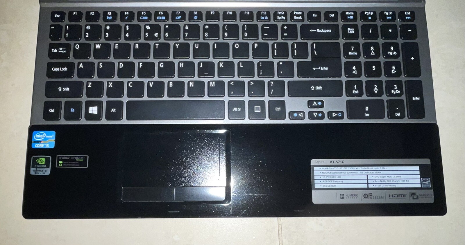 acer intel core i5-3210m 2.5ghzwith Turbo boost upto 3.1 Ghz Laptop