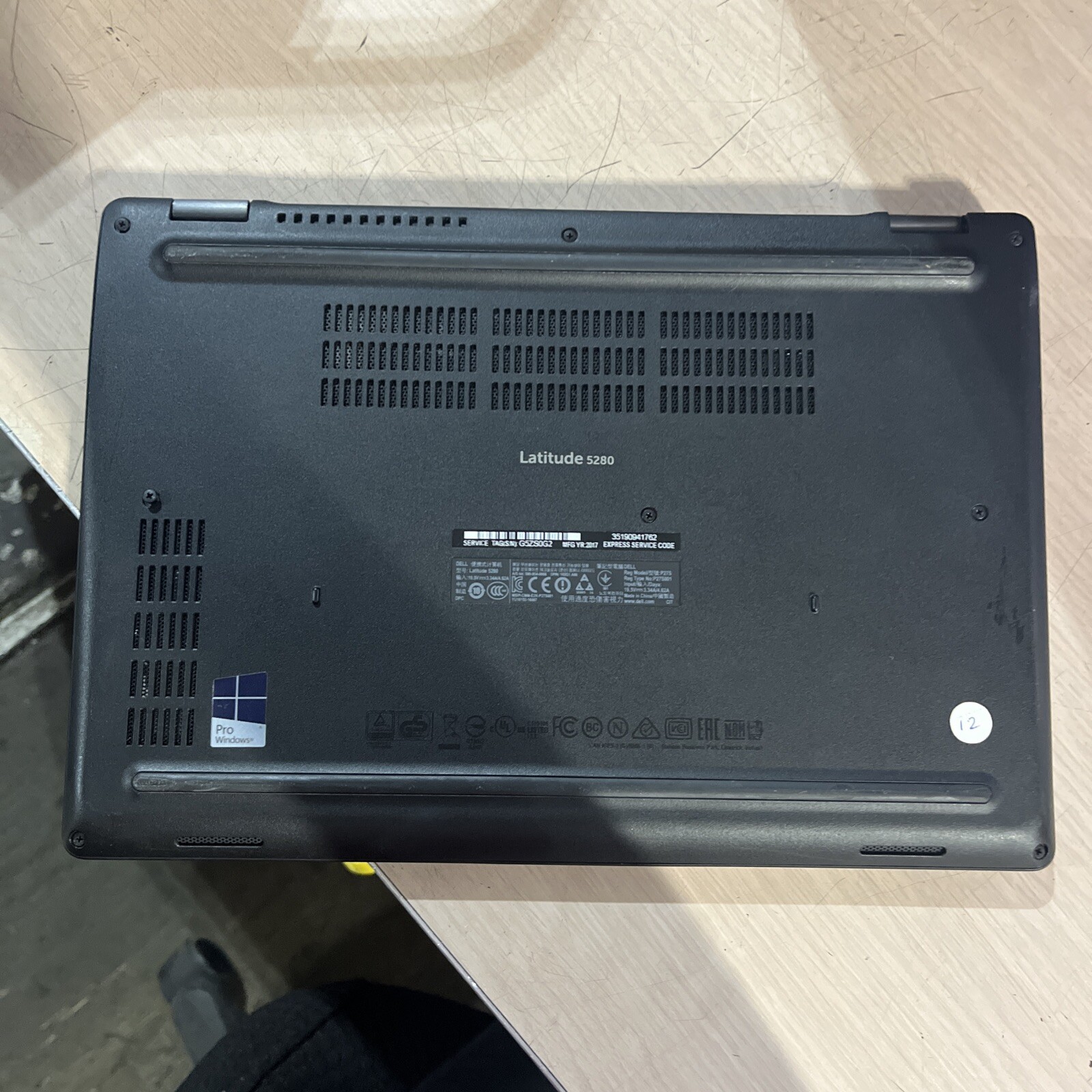 DELL LATITUDE 5280 INTEL CORE I3-7100U 2.40GHZ 8GB RAM NO HD .