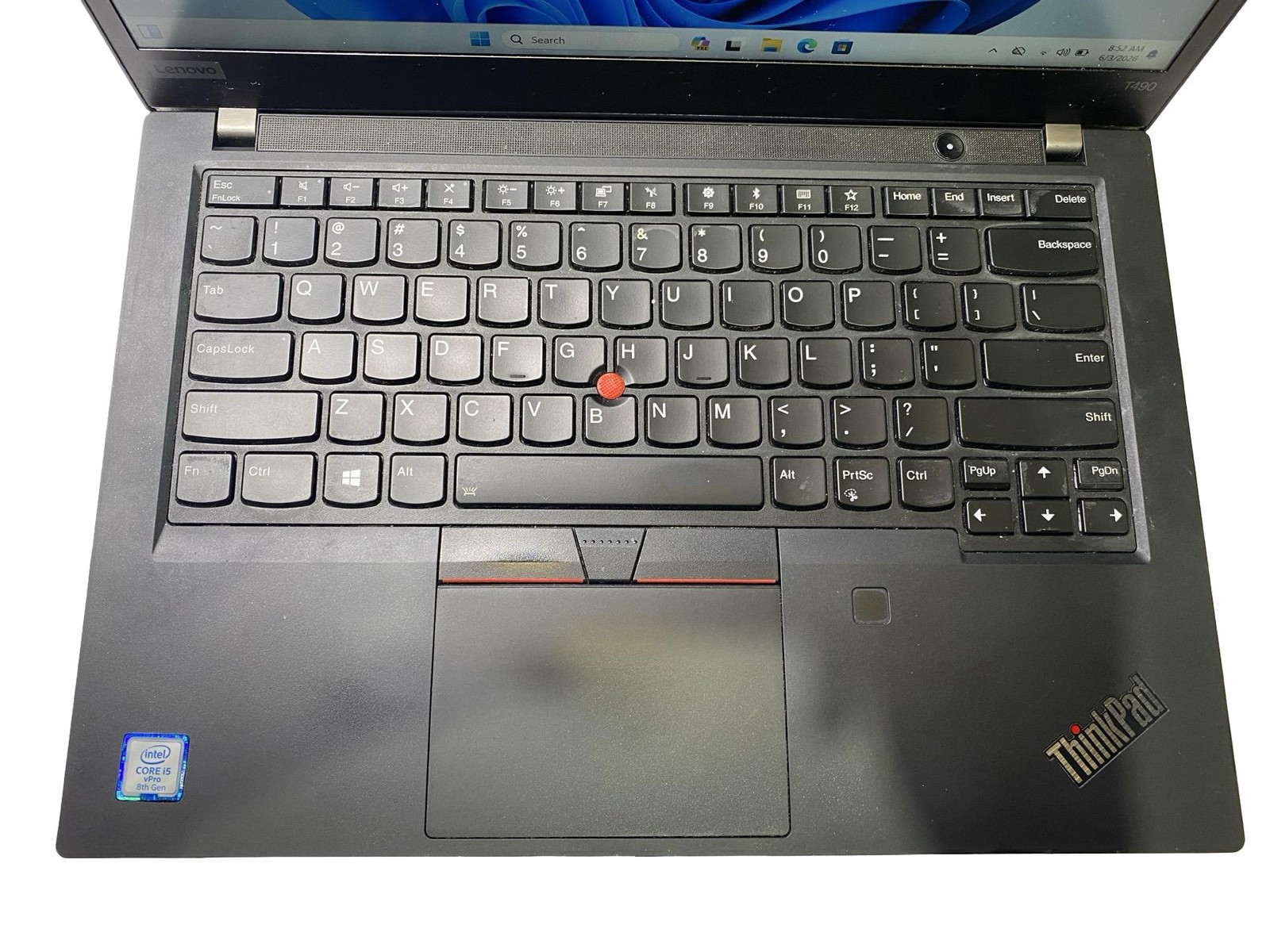 Lenovo ThinkPad T490 Core i5 8365U 8GB 256GB Win11Pro Grade D Battery Inc