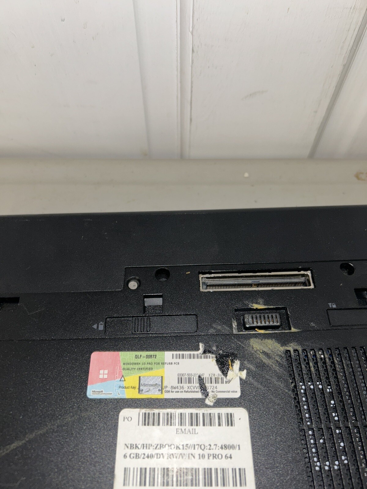 HP ZBook 15, HP Laptop, Windows 10 Pro, HP ZBook 15, 17Q:2.7:4800, READ PARTS