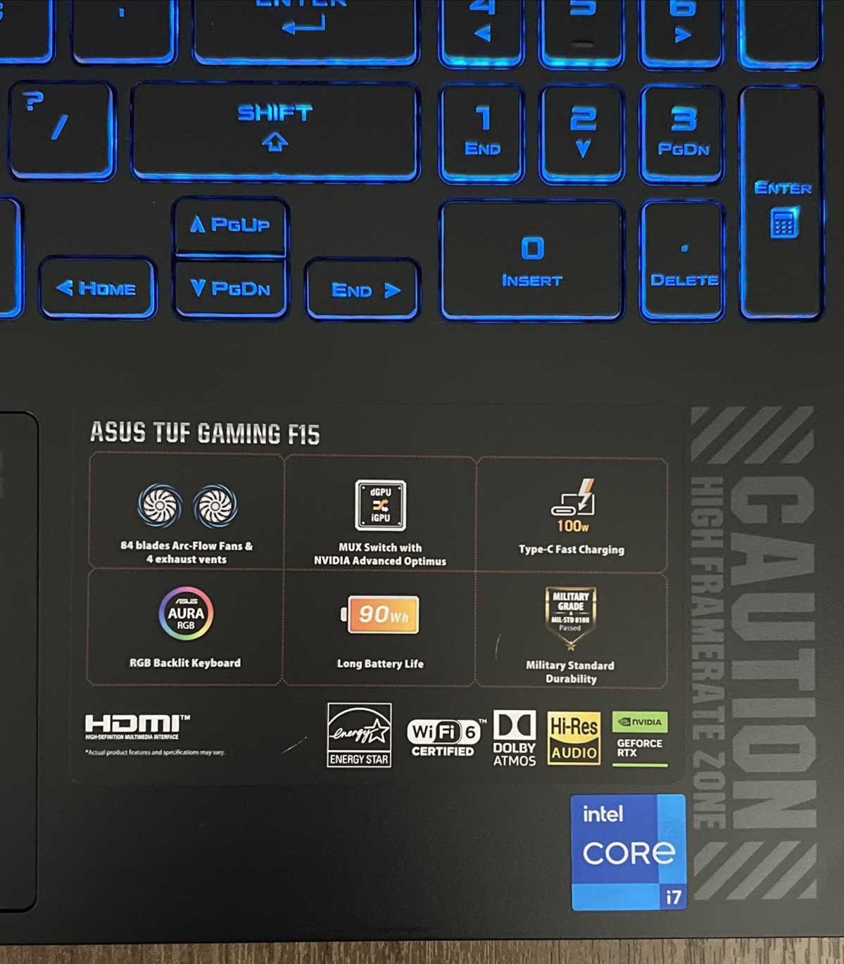 ASUS TUF Gaming F15 i7-13620H RTX 4060 (8GB) 16GB DDR5 512GB SSD 15.6″ 144Hz