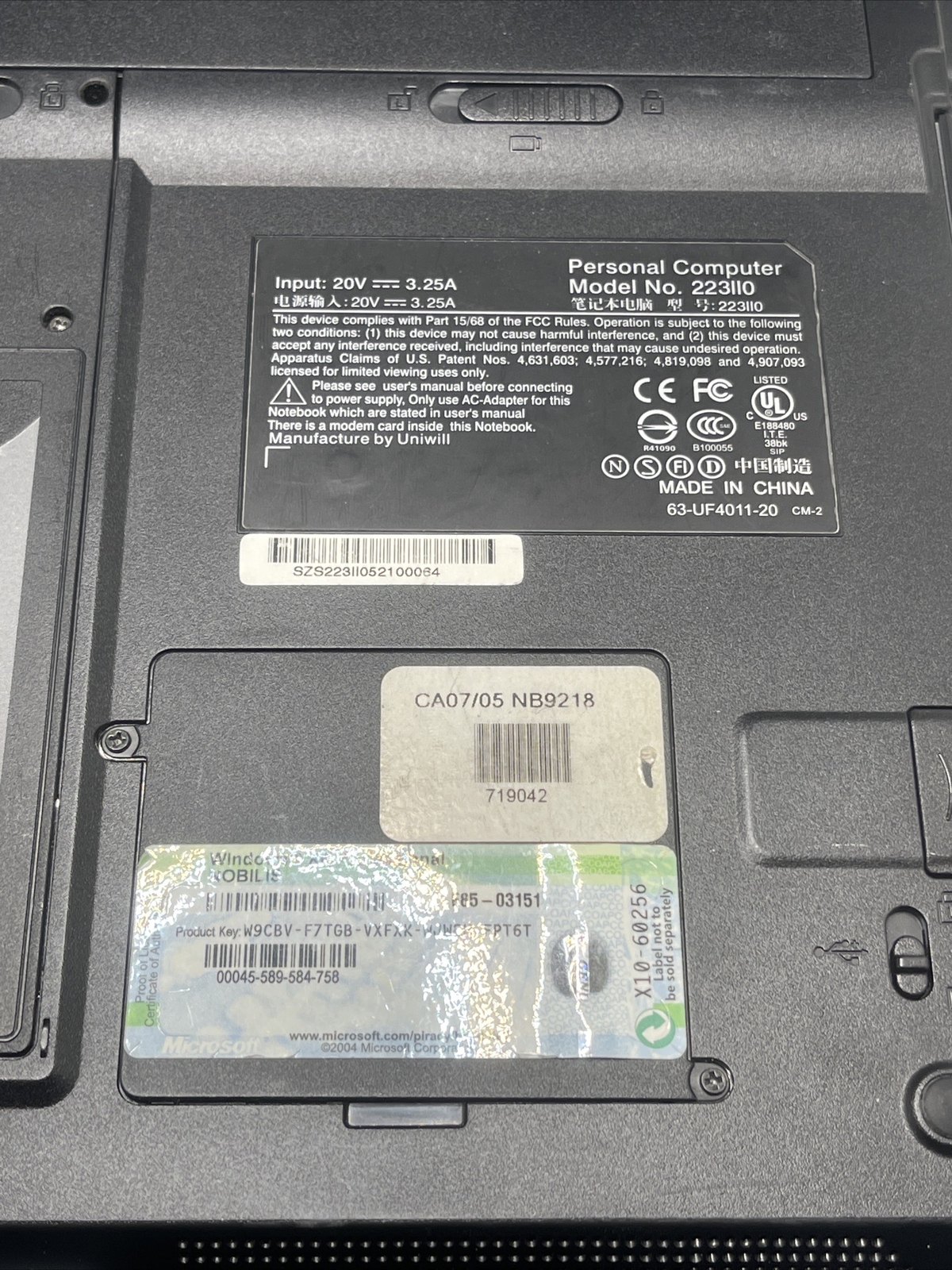 Nobilis Laptop-FOR PARTS-NO HDD/RAM/BATTERY-Laptop ONLY-Sold As Is