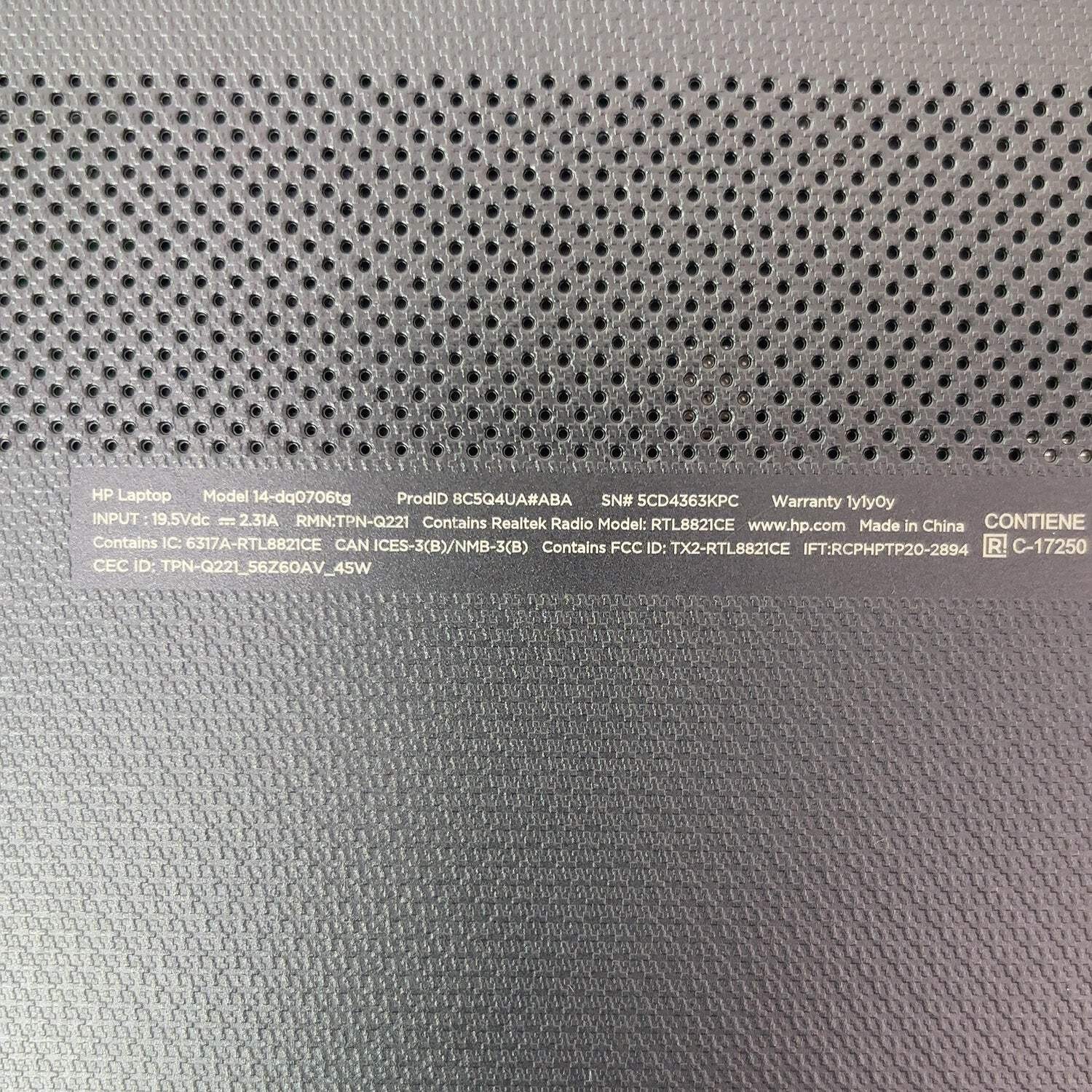 HP Laptop 14-DQ0706TG 14″ Celeron N4120 1.1GHz 4GB RAM 64GB SSD