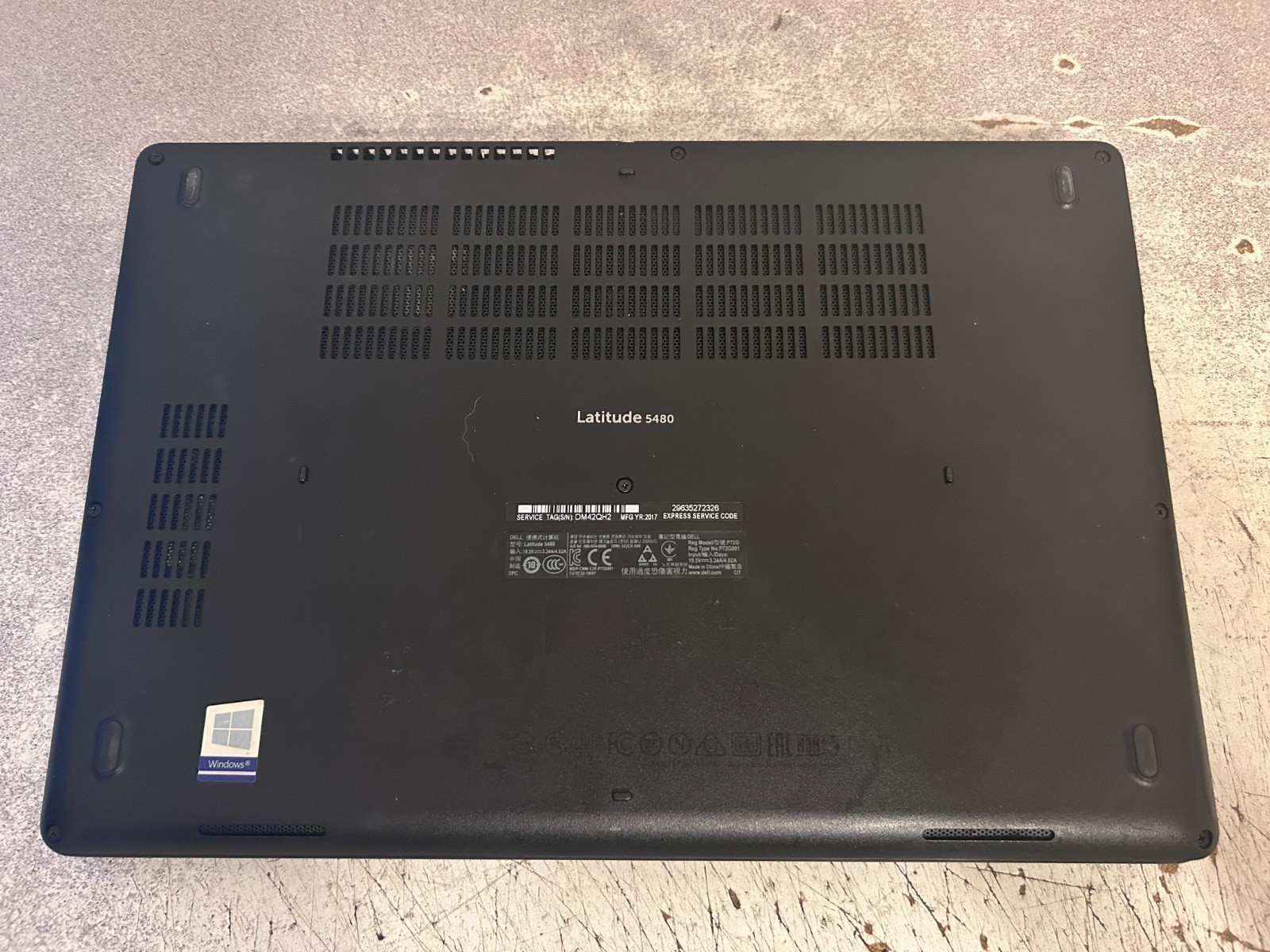 Dell Latitude 5480 i7 CPU 14″ Display No RAM No HD No AC No Wi-Fi