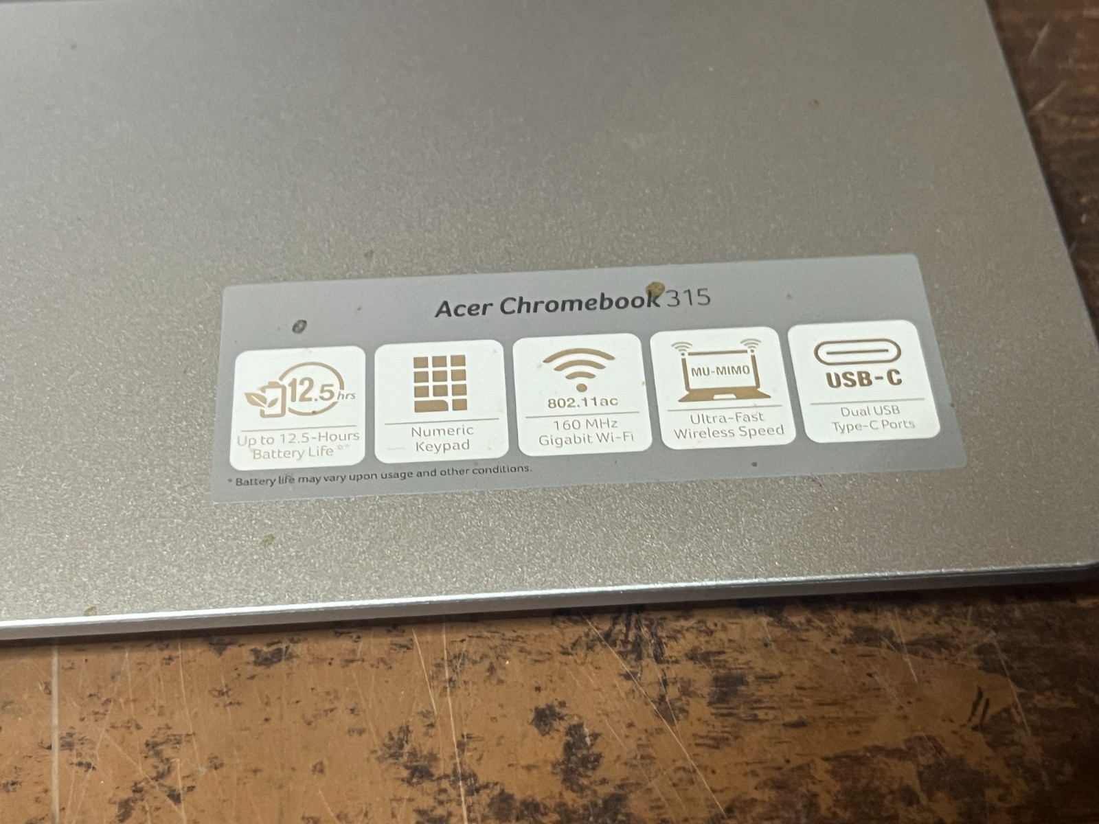 Ace Chromebook 315 15.6″ HD Display Intel Celeron N4020 4GB LPDDR4 64GB eMMc