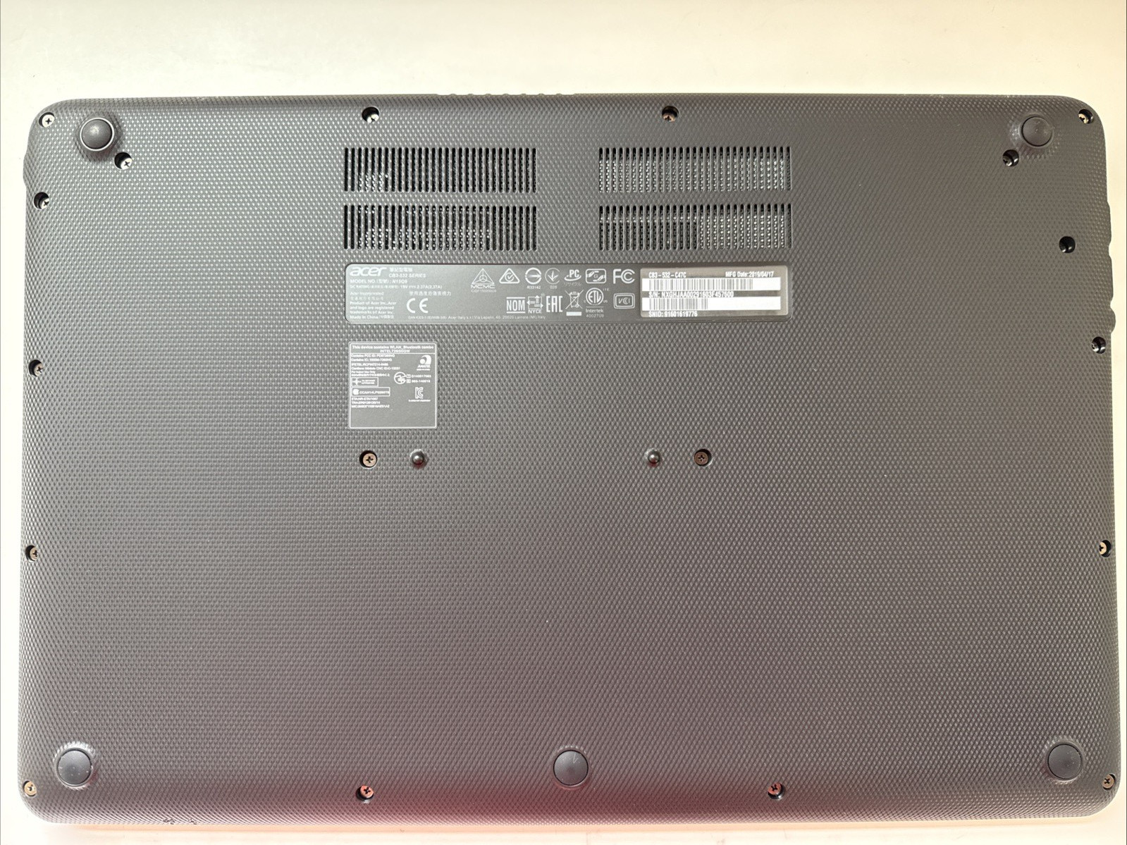 Acer Chromebook CB3-532-C47C 15.6”(16GB Flash, Celeron N3060, 1.60 GHz, 2GB)…
