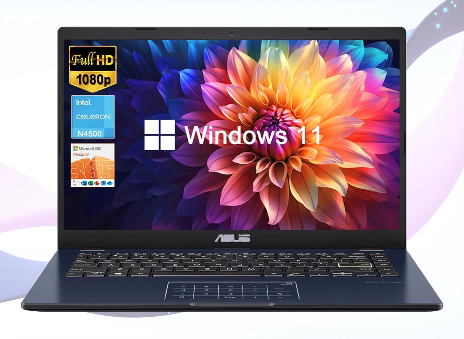 Ultra Thin Lightweight Portable Laptop 15.6” FHD Windows 11 Home in S Mode Micro