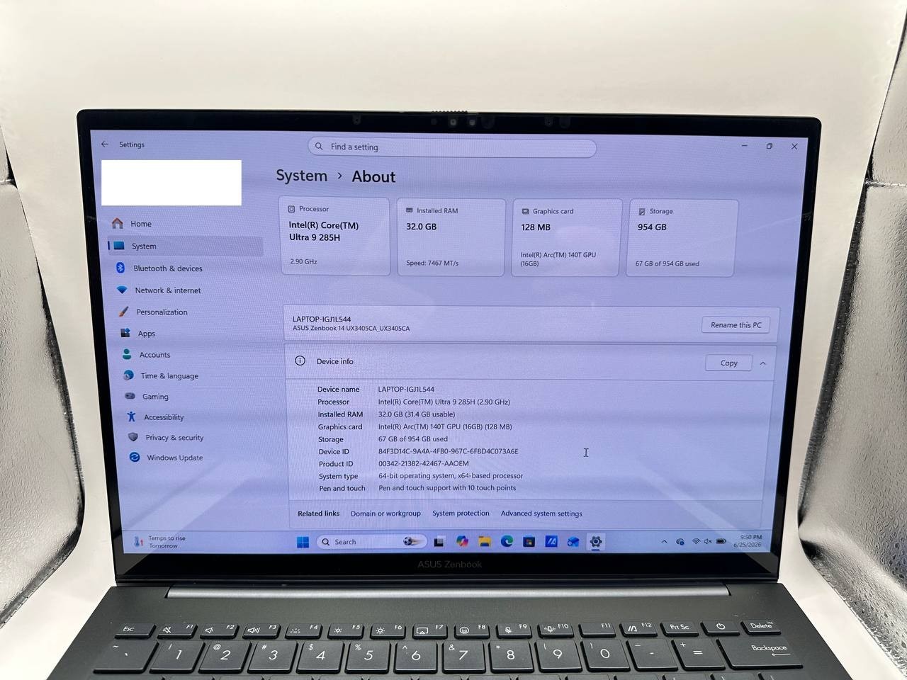 ASUS ZenBook 14″ OLED Touch UX3405 – Ultra 9 285H/ 32GB RAM/ 1TB SSD **GOOD**