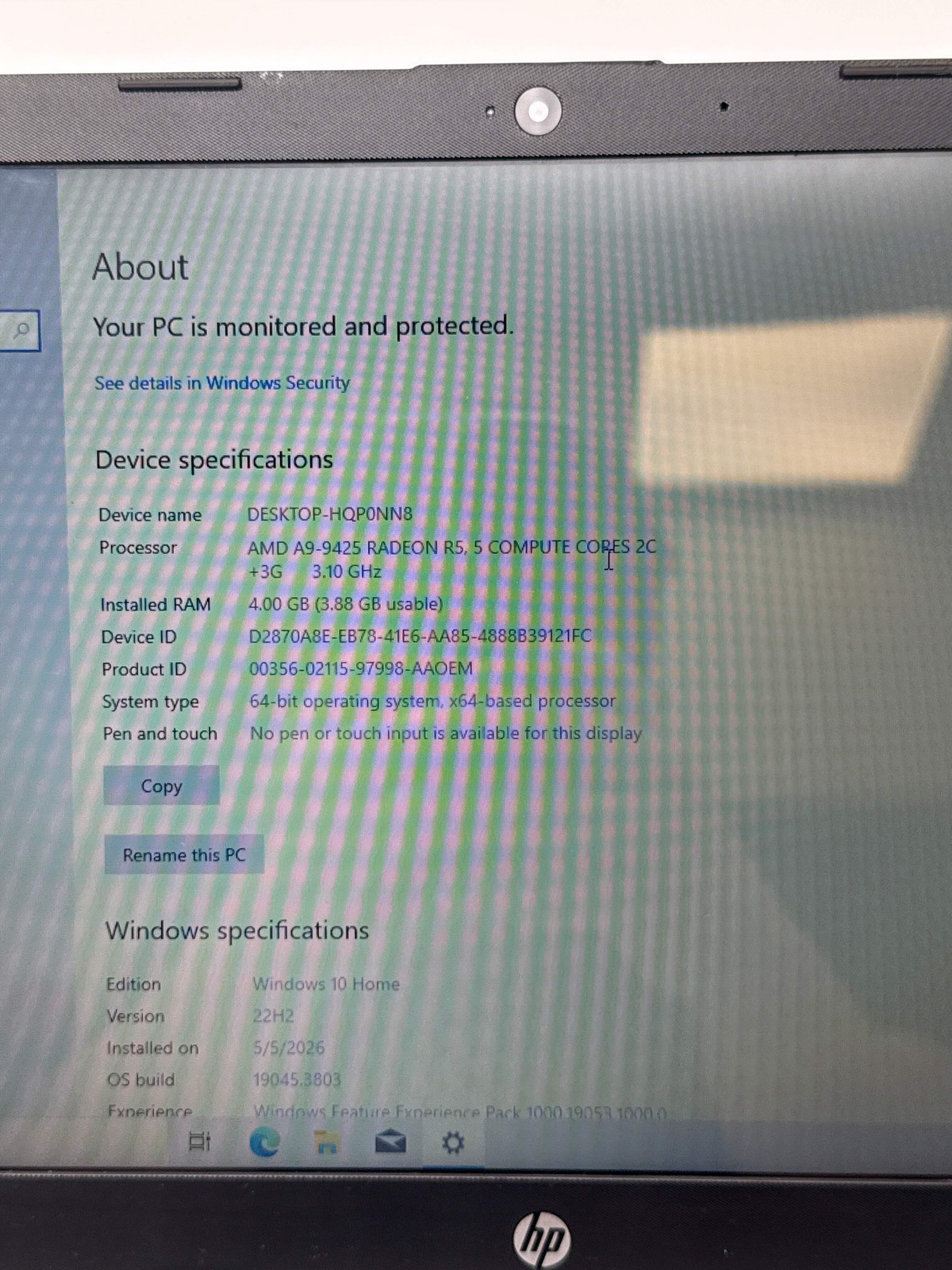 HP 14-dk0002dx 14″ AMD A9-9425 4GB RAM 128GB SSD Click Button Issue