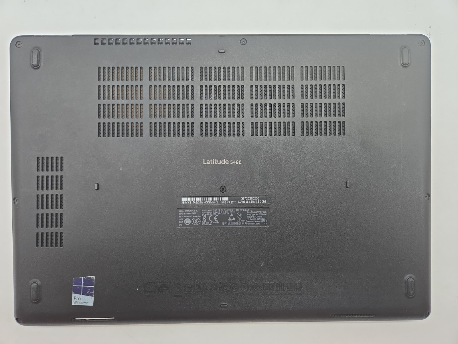 DELL LATITUDE 5480 INTEL CORE I5-7300U 2.60GHZ 8GB RAM 500GB HDD Win10