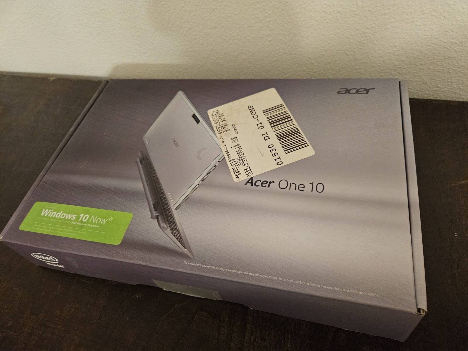 2015 ACER One 10 windows 10 S1002-17FR Dark silver Laptop with box