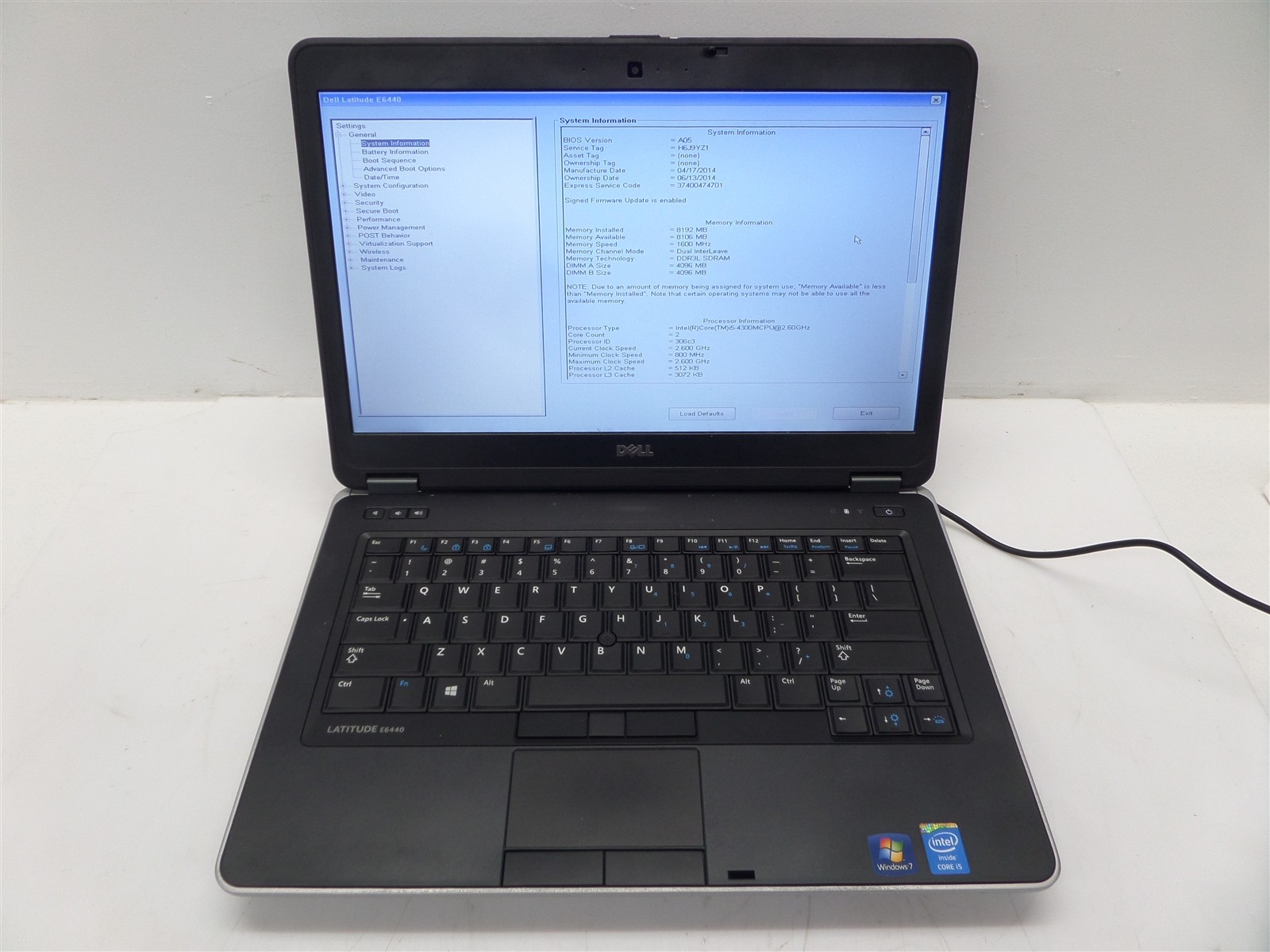 Dell Latitude E6440 14″ Laptop w/ i5-4300M 2.6GHz 8GB RAM – No HDD