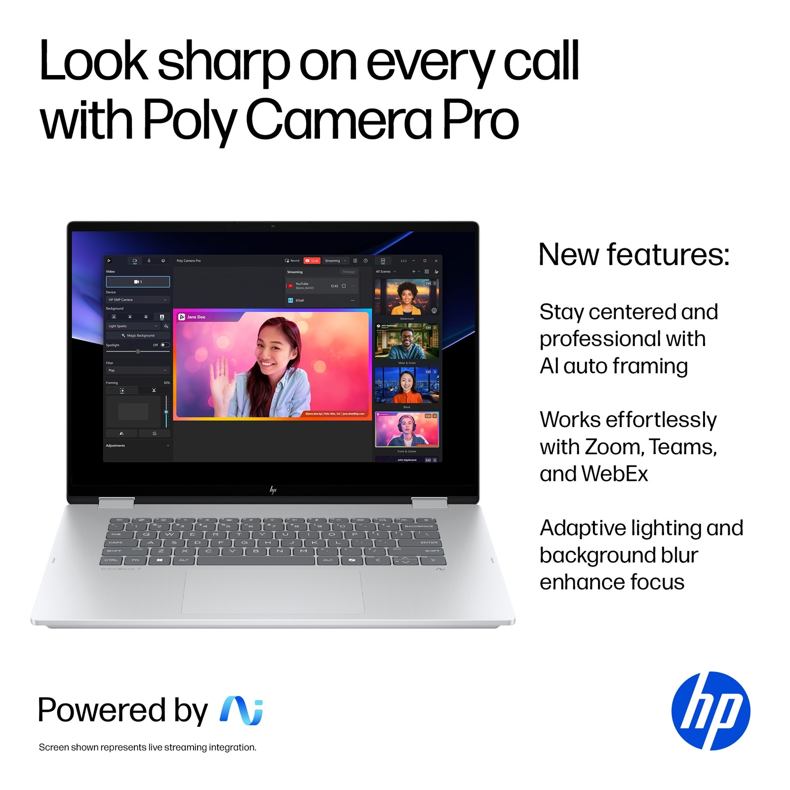 HP Laptop OmniBook 7 Flip 16″ 3K OLED Touch 2-in-1 AI 120Hz Ultra 7 Copilot+ PC