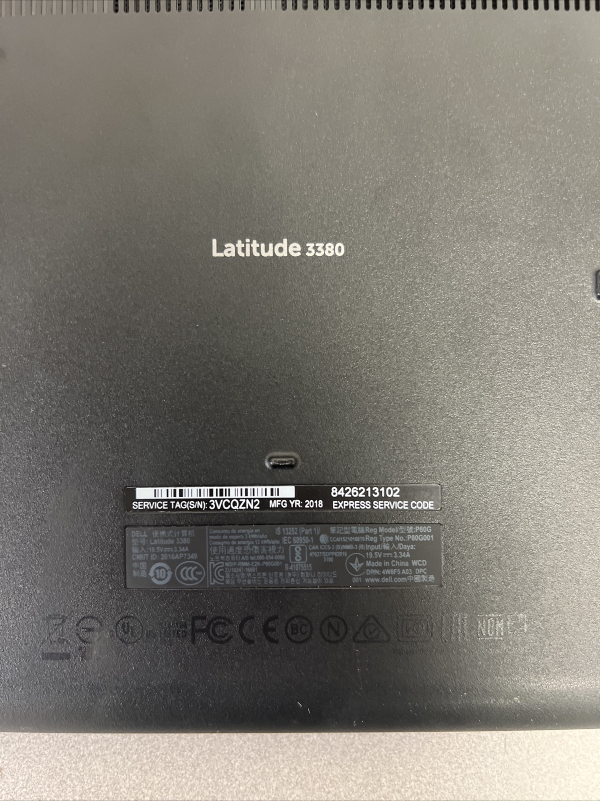 Dell Latitude 3380 Laptop – i3-6006u – 4GB RAM – NO HDD – BAD BATT – PARTS