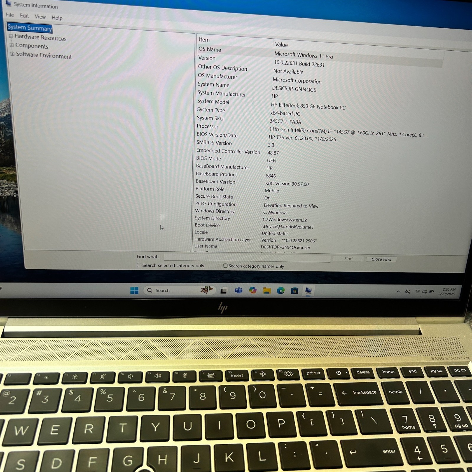 HP EliteBook 850 G8 i5-1145 G7 2.6ghz, 16gb, 256gb, W11Pro