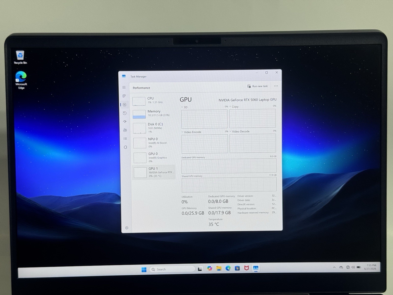 Dell Alienware 16X Aurora 240Hz QHD+ 2.7 GHz Ultra 9 275HX 32GB 1TB SSD RTX 5060