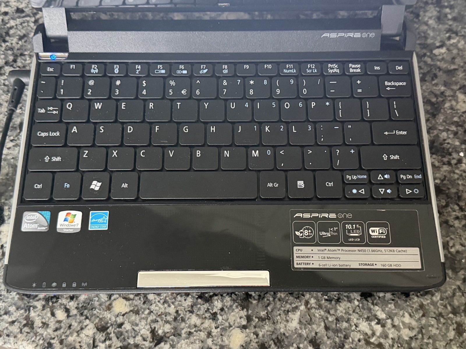 Acer Aspire One NAV50 10.1″ Laptop Intel Atom N450 1.66GHz 1GB RAM 160GB HDD