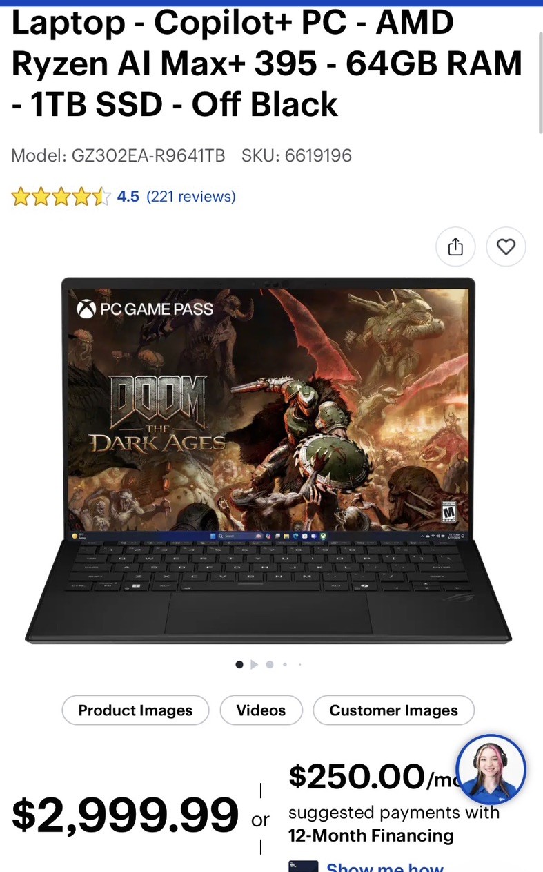 ASUS – ROG Flow Z13 13.4″ 2.5K 180Hz Touch-Screen Gaming Laptop – Copilot+ PC –
