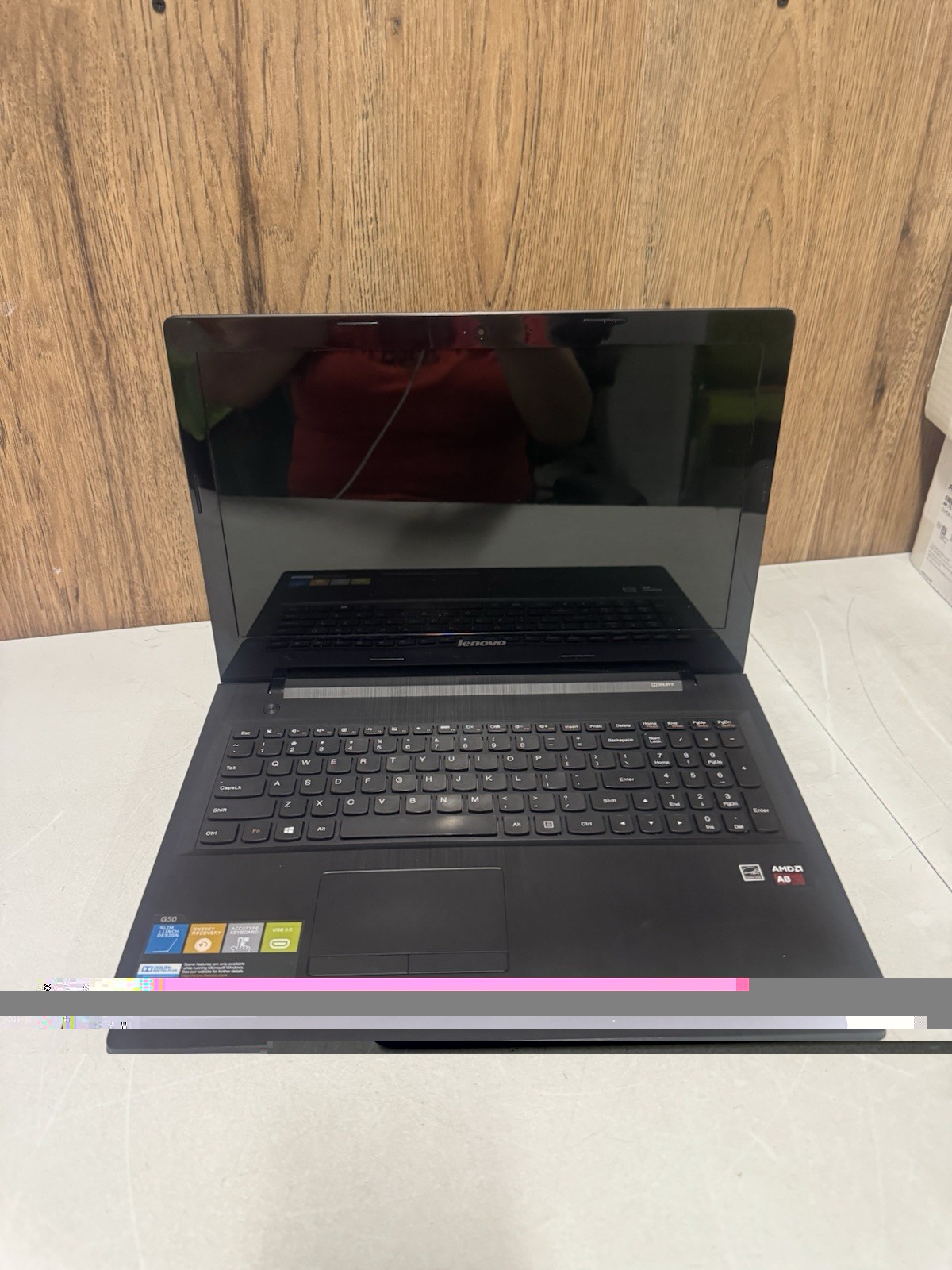 Lenovo G50-45 AMD A8 15.6” Laptop For Parts No RAM No HDD No Image