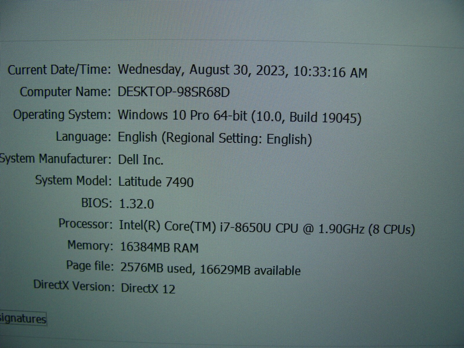 A+ 14″ FHD PwR Battery Dell Latitude 7490 i7-8650U 1.90Ghz 16GB 512GB SIM Ready