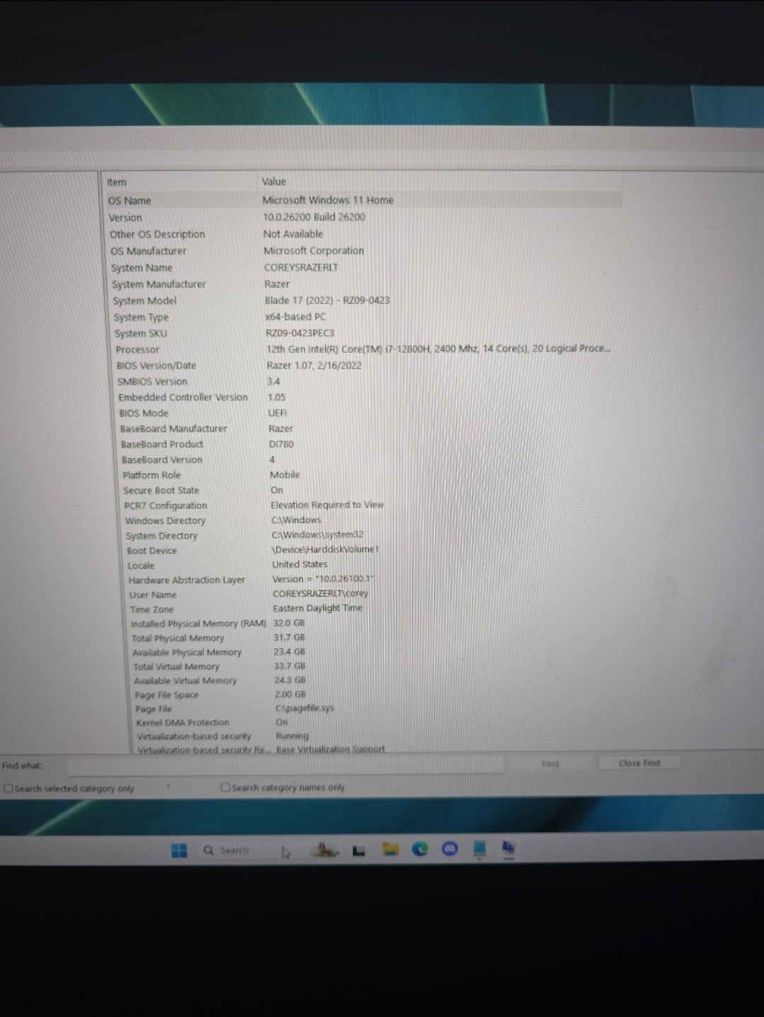 Razer Blade 17.3″ FHD (1TB SSD, Intel Core i7 12th Gen., 4.80 GHz, 32GB) Laptop