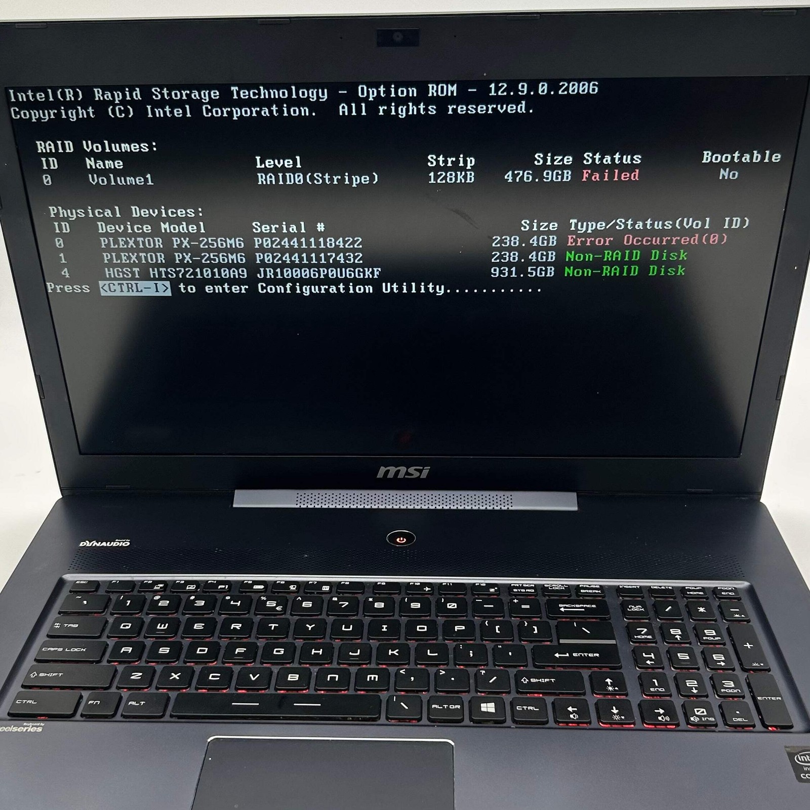 MSI MS-1773 17″ laptop |Core i7| 16GB RAM| w/ Charger – FOR PARTS/REPAIR ONLY