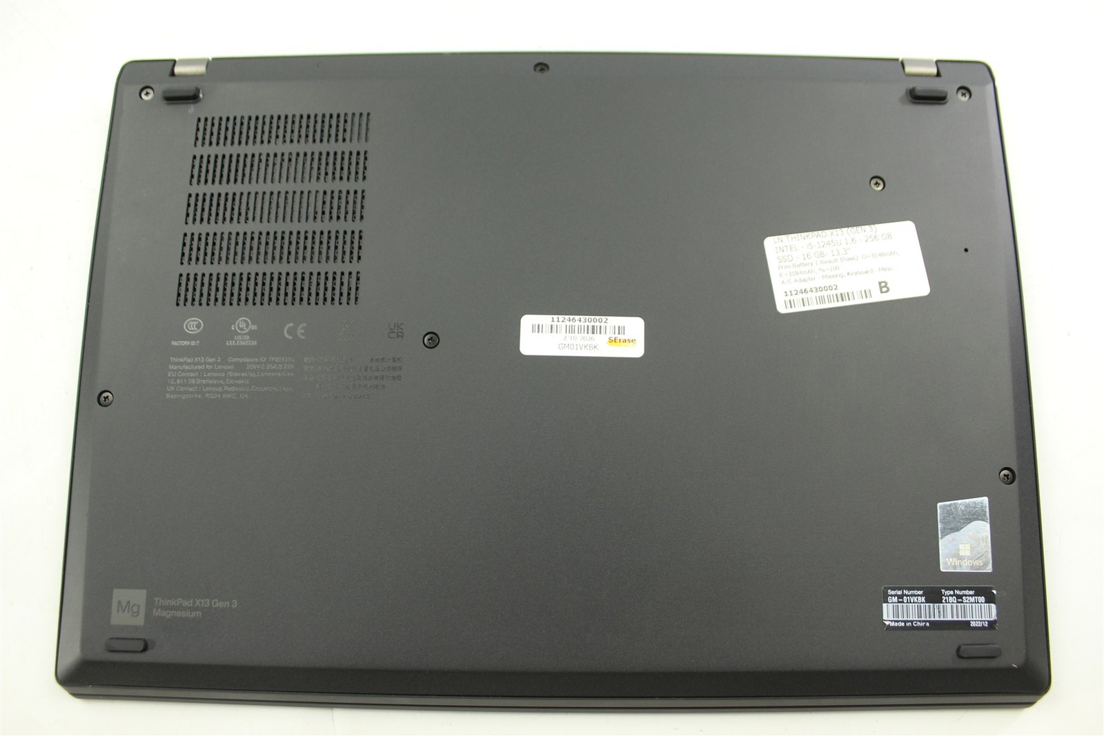 Lenovo ThinkPad X13 Gen 3 13.3″ i5-1245U 1.6GHz 256GB SSD 16GB RAM W11P