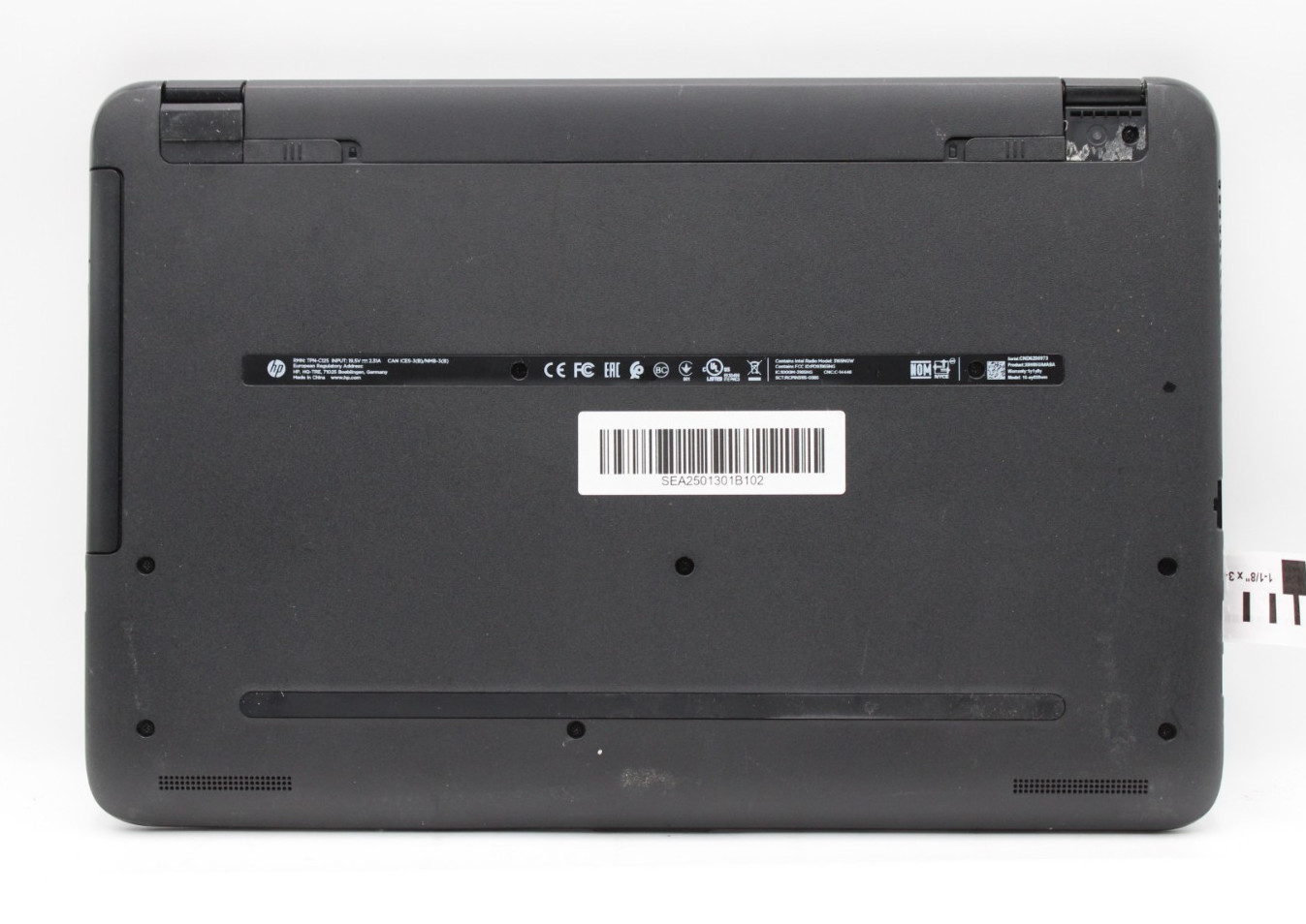 HP 15-ay009dx i3-6400U@2.30GHz 8GB DDR4 NO STORAGE OR OS *USED/TESTED*