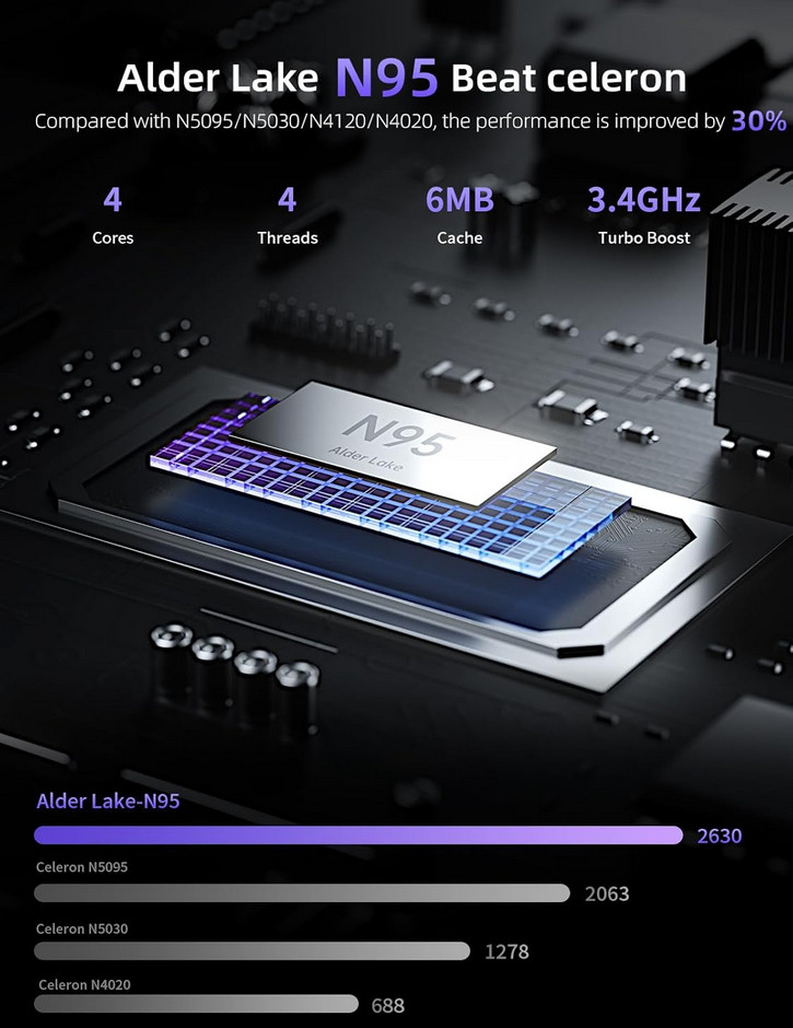 MALLRACE 2026 New Laptop,15.6-inch IPS with Windows 11 PRO Laptop with Quad-Core