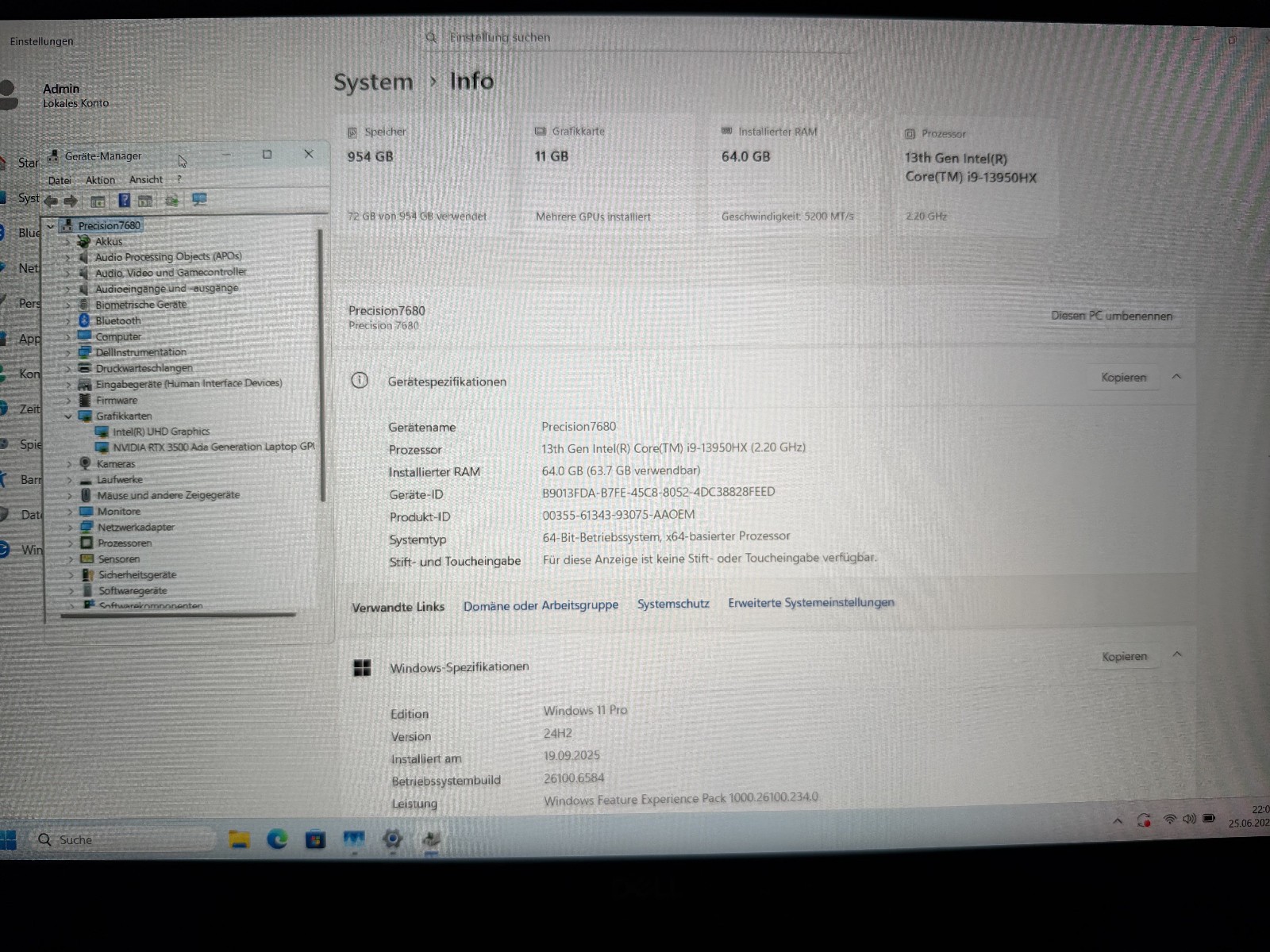 Dell Precision 7680 i9-13950HX 64GB RTX 3500 ADA 1TB SSD Mint Condition