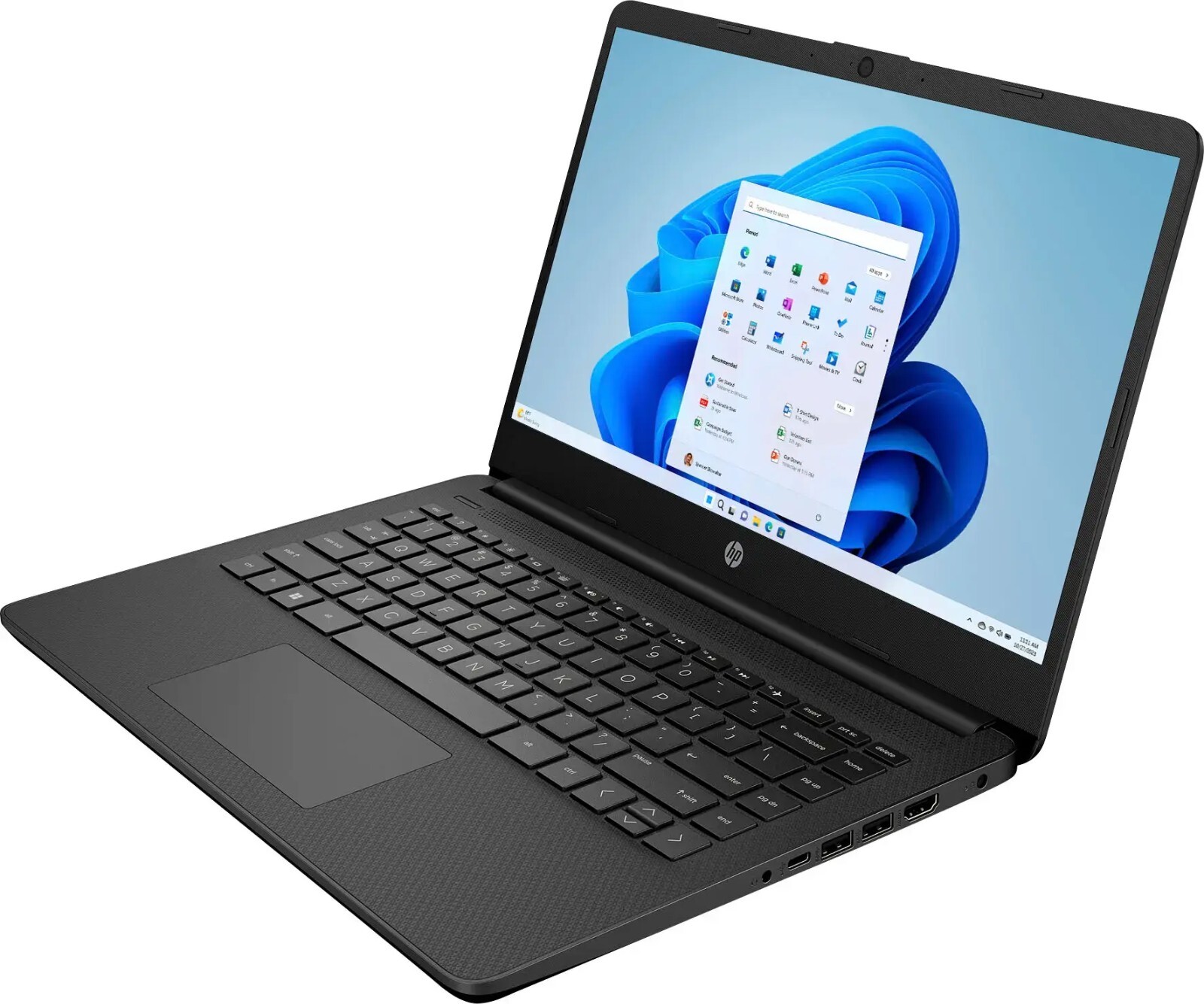 HP 14″ Laptop HD Intel 4-Core Up to 16GB RAM&384GB Storage Win11Pro+OFFICE Black