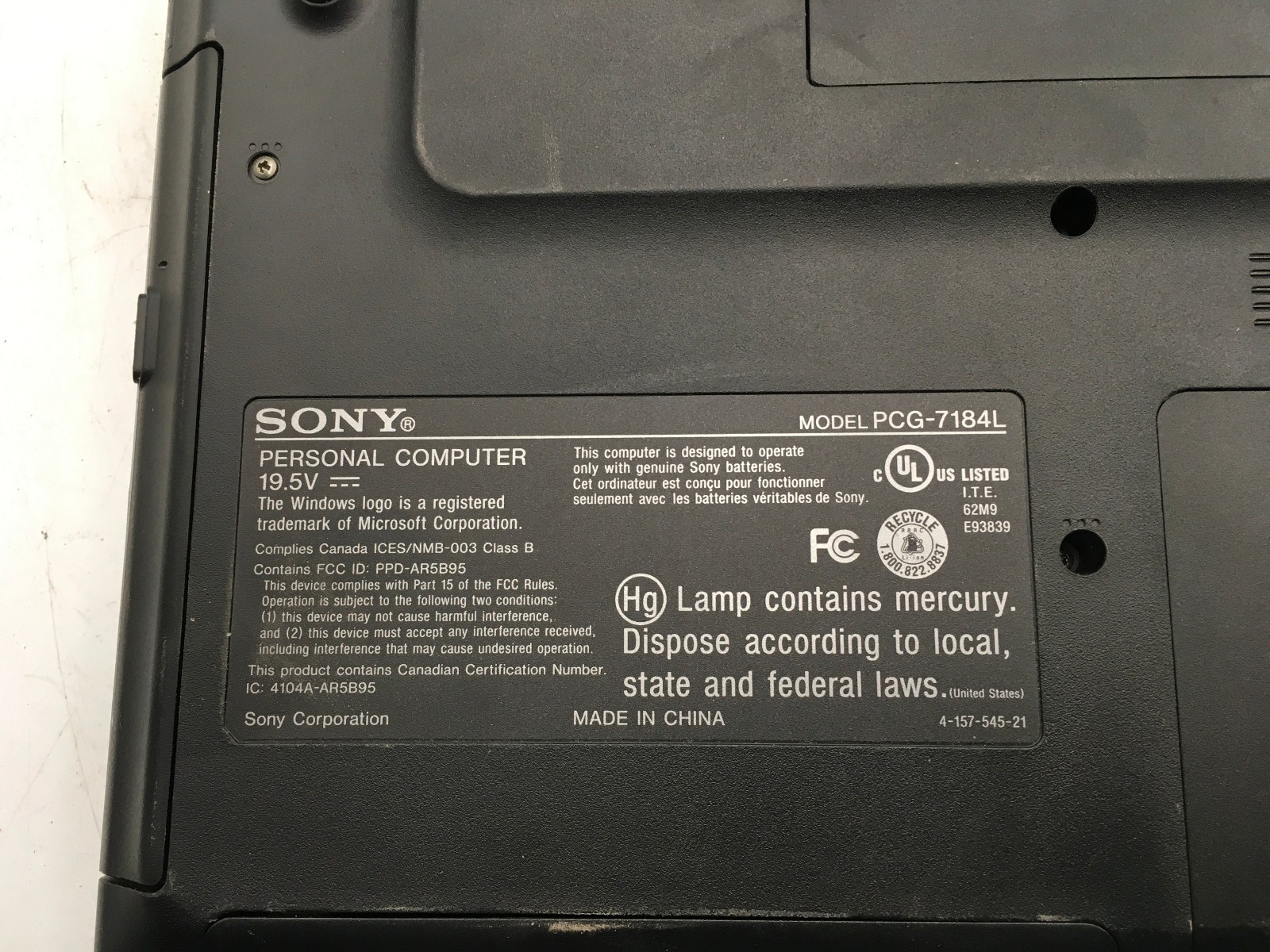 SONY VAIO VGN NW270F – FOR PARTS – Intel Core 2 Duo T6600 – 4GB RAM – READ – BB