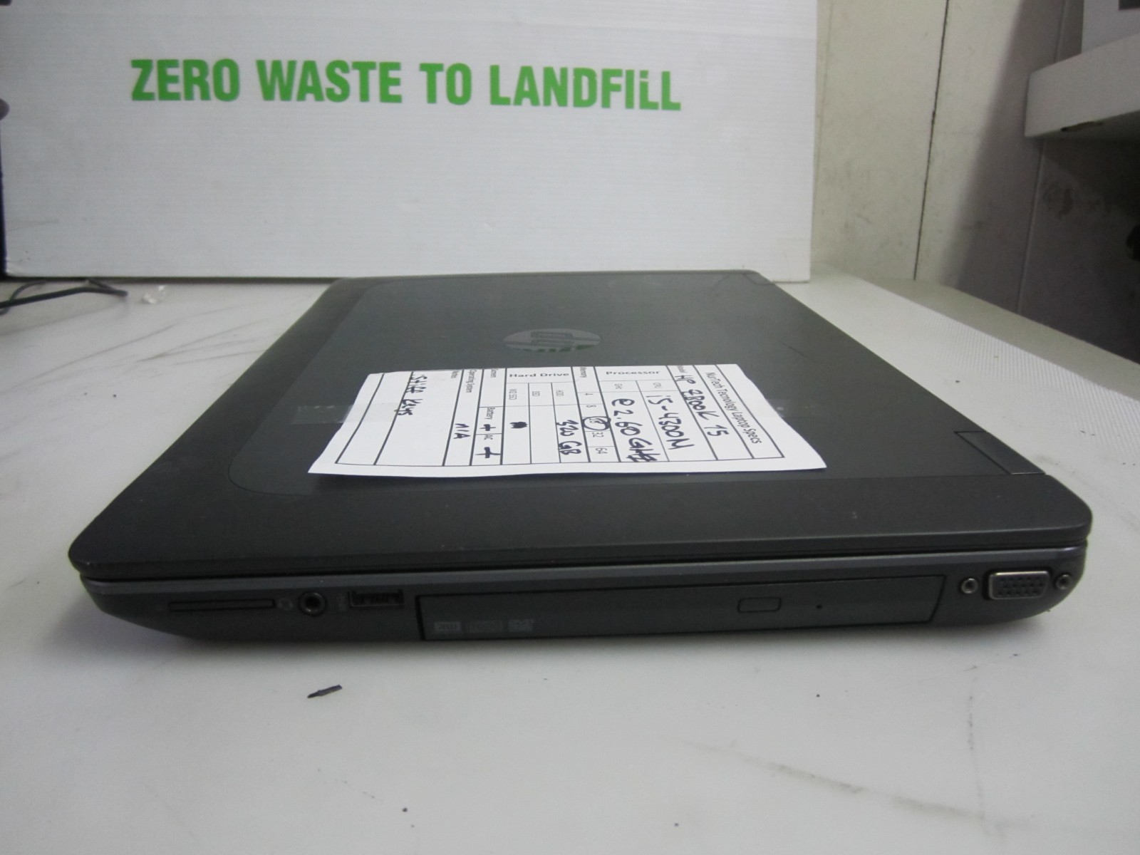 HP ZBook 15 i5-4300M 2.6GHz 16GB 320GB Laptop + AC NO OS READ