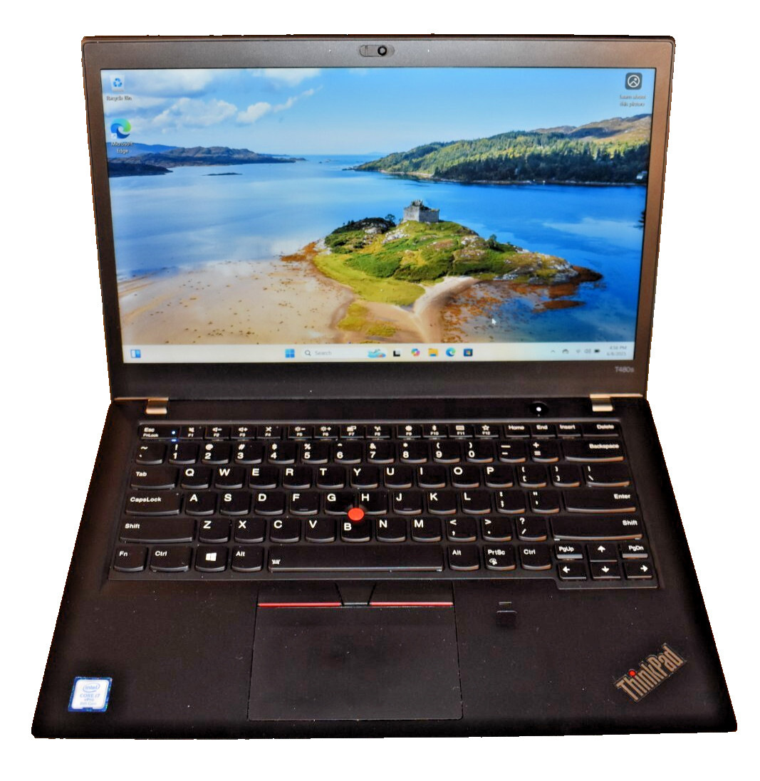 Lenovo Thinkpad T480s Quad Core i7-8650U 16GB RAM 256GB SSD Windows 11 Pro 1080p