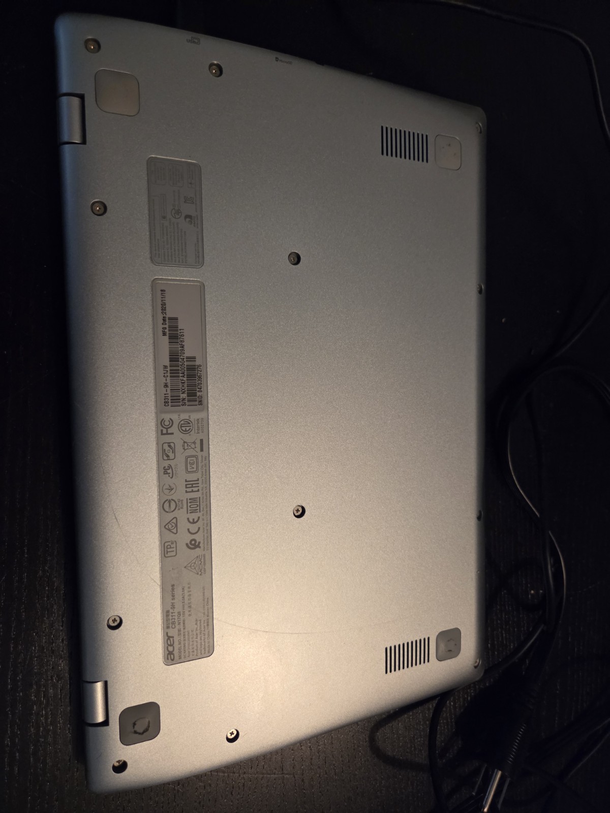 Acer Chromebook 311 CB311-9H (11.6″) Celeron N4020, 8GB RAM, 4gb W/Charger