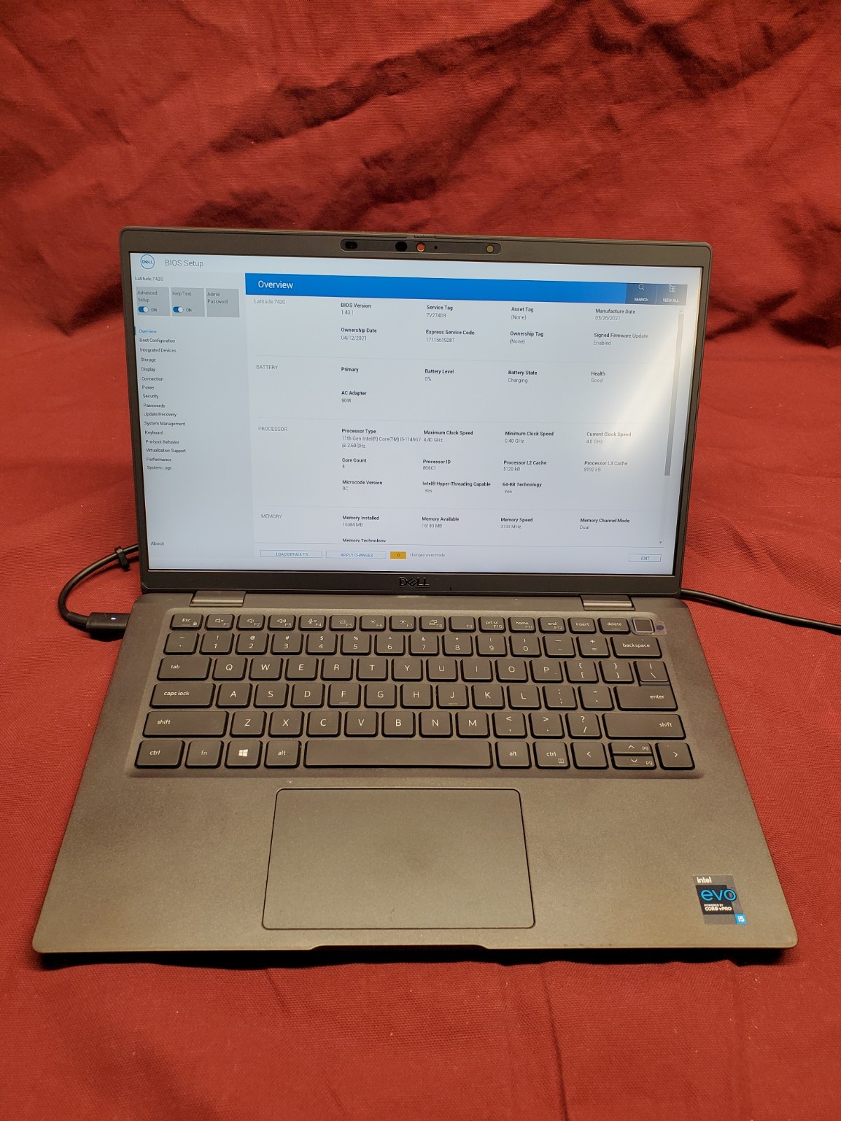 Dell Latitude 7420 i5 1145G7 2.60GHz/ 16GB/ No SSD 1920×1080 #2863