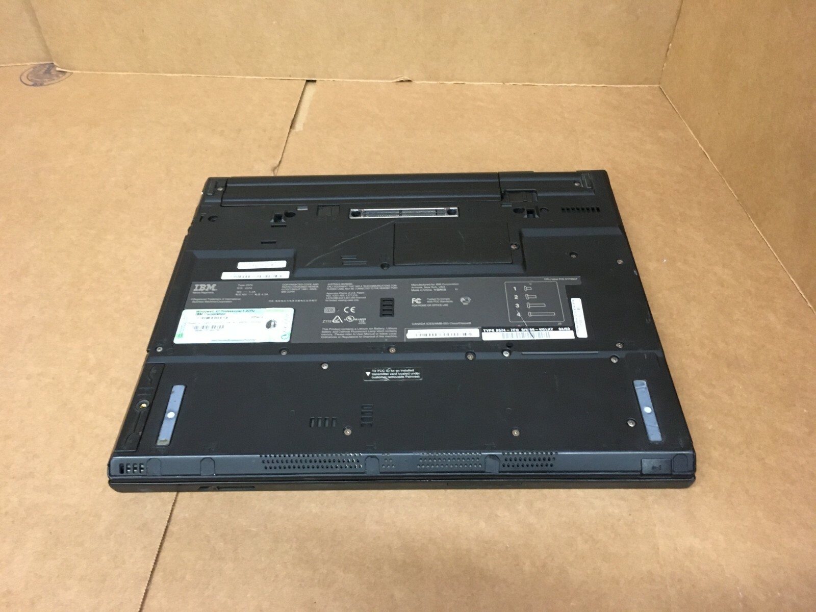 IBM THINKPAD T41 Vintage Laptop 1.60GHz 512MB RAM 80GB HDD WINDOWS XP SP3 ATI 75