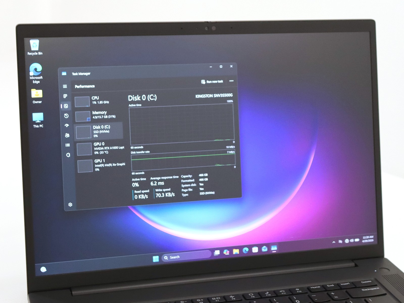 Lenovo ThinkPad P1 Gen 5 16.0″ 4K Intel i7-12800H 16GB 1TB NVMe RTX A1000 W11P