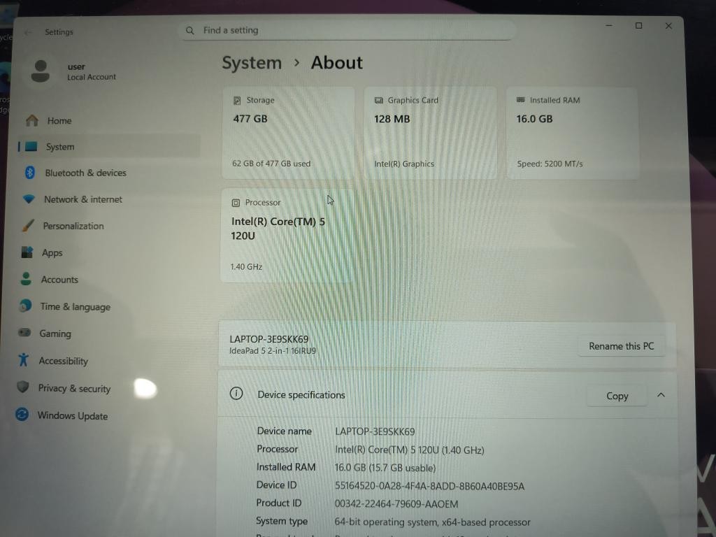 LENOVO IDEAPAD 5 2-IN-1 16IRU9 (P20034249)