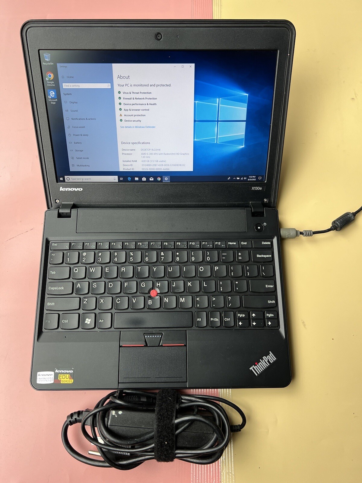 LENOVO THINKPAD x130e AMD E-300 4GB RAM 320GB HDD WIFI WEBCAM HDMI BLUETOOTH