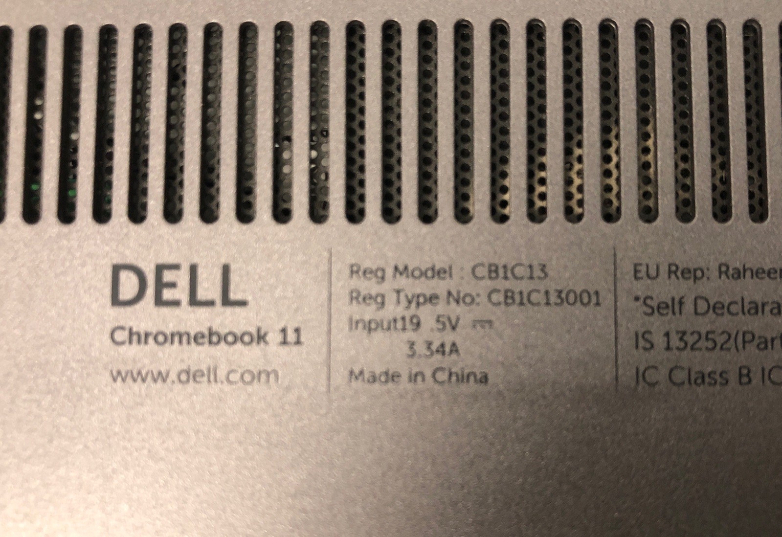 Dell Chromebook 11 CB1C13 Celeron 2955U 1.4Ghz 4GB Ram 16GB SSD Black OSO – READ
