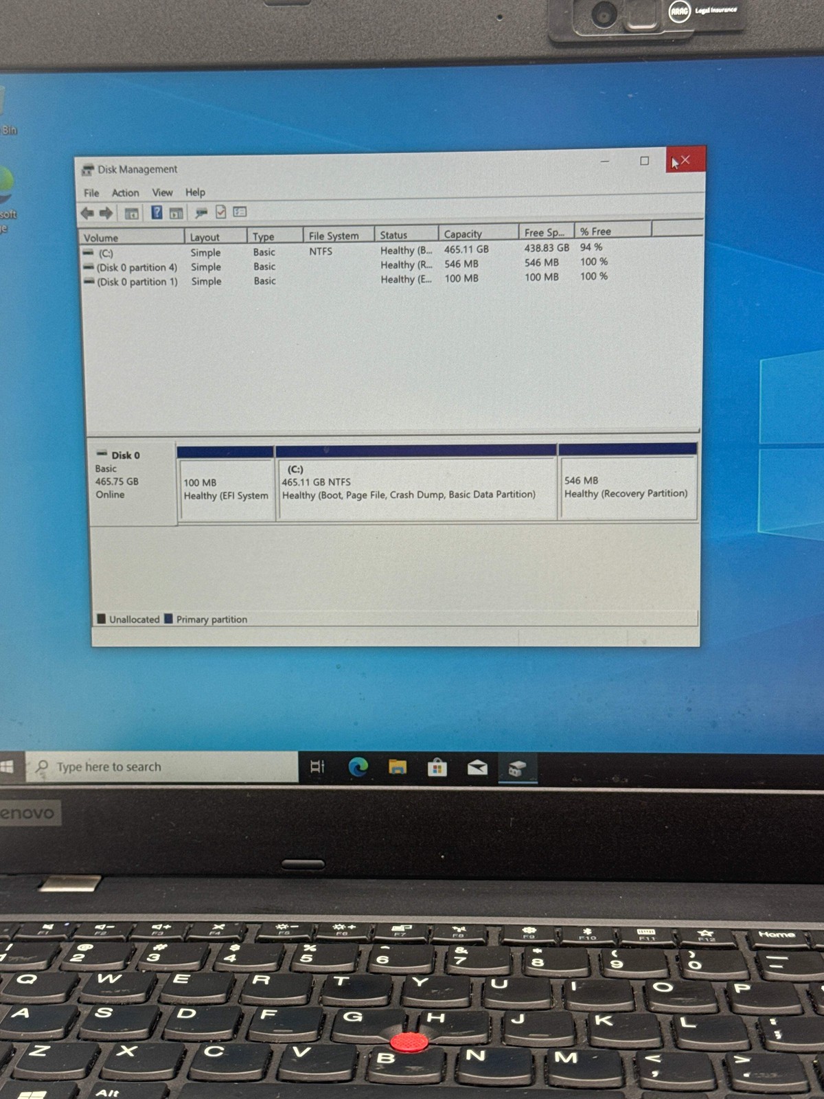 Lenovo ThinkPad L580 15.6″ Laptop i5-8250U 8GB RAM 500GB HDD Win10