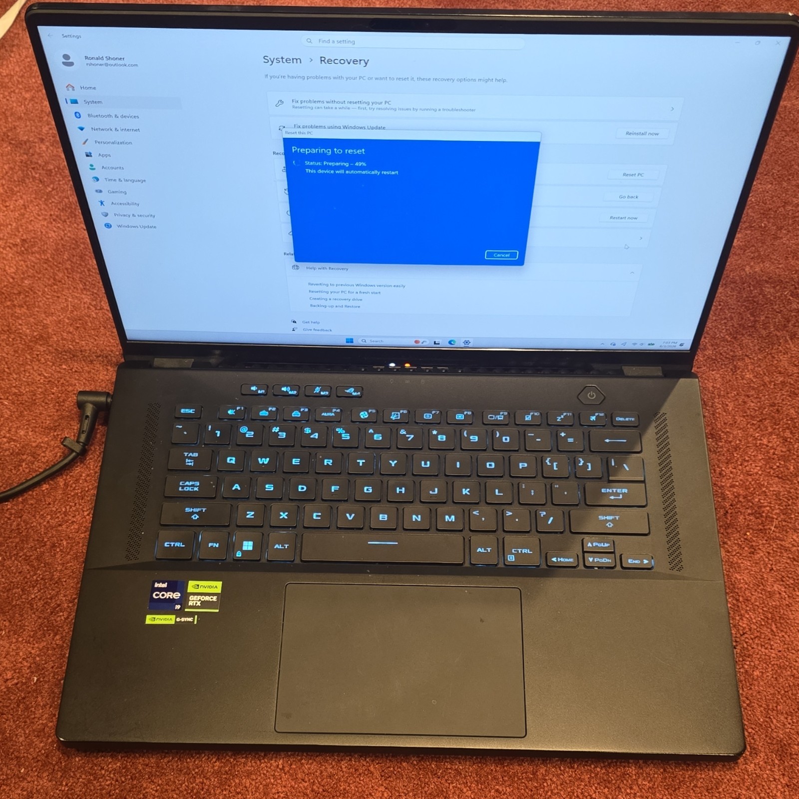 ASUS ROG Zephyrus M16 GU604VI 16″ i9-13900H RTX 4070 16GB SSD W11H
