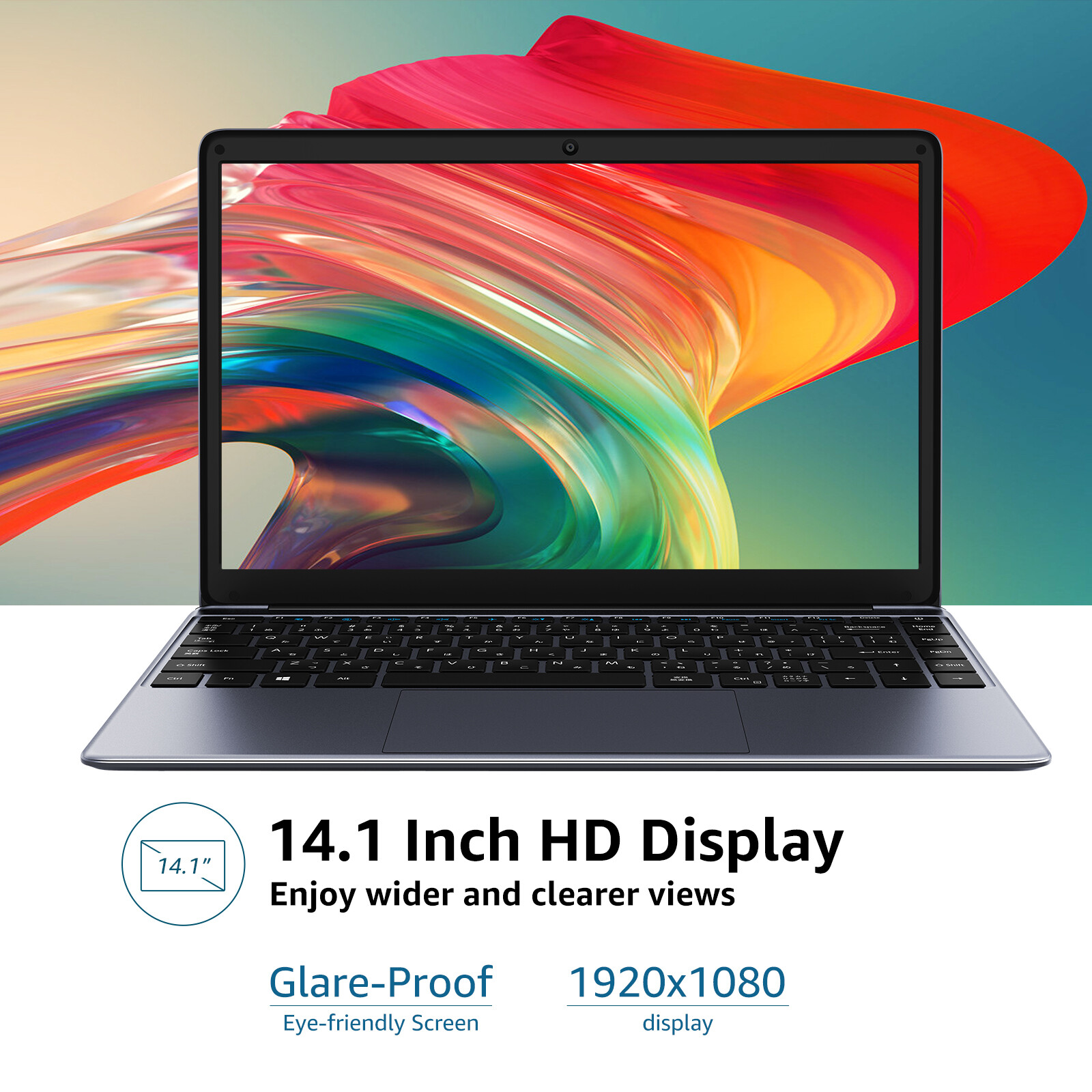 CHUWI- 14.1″ Laptop – Intel Celeron 2.8GH- 8GB Memory – 256GB SSD-HDMI Gray